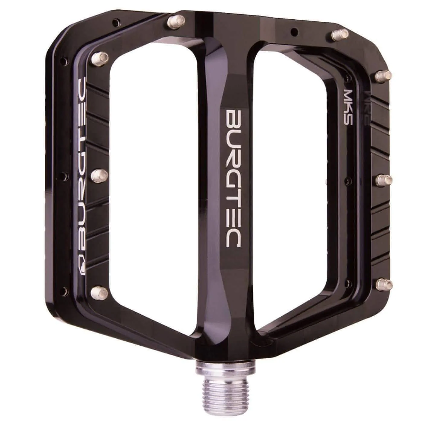 Burgtec Penthouse Flat Pedals MK5 Steel Boost Axles - Black