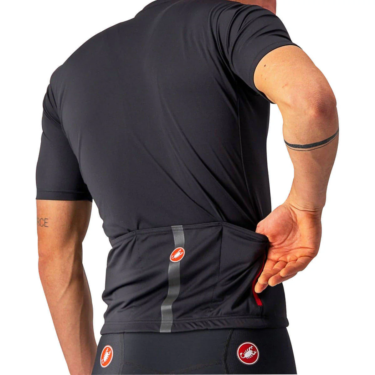 Castelli Classifica Short Sleeve Mens Cycling Jersey - Black - Image 4