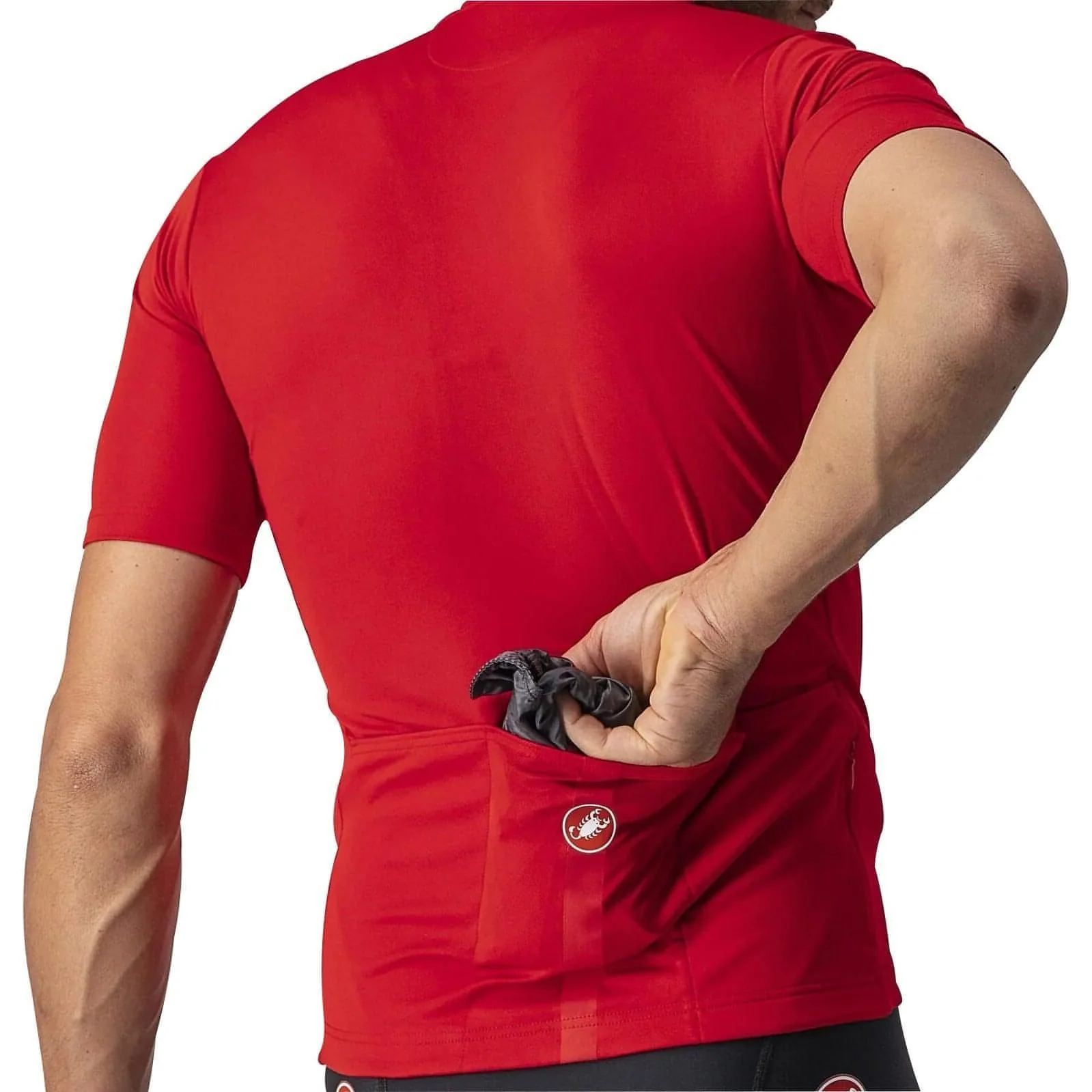 Castelli Classifica Short Sleeve Mens Cycling Jersey - Red - Image 5