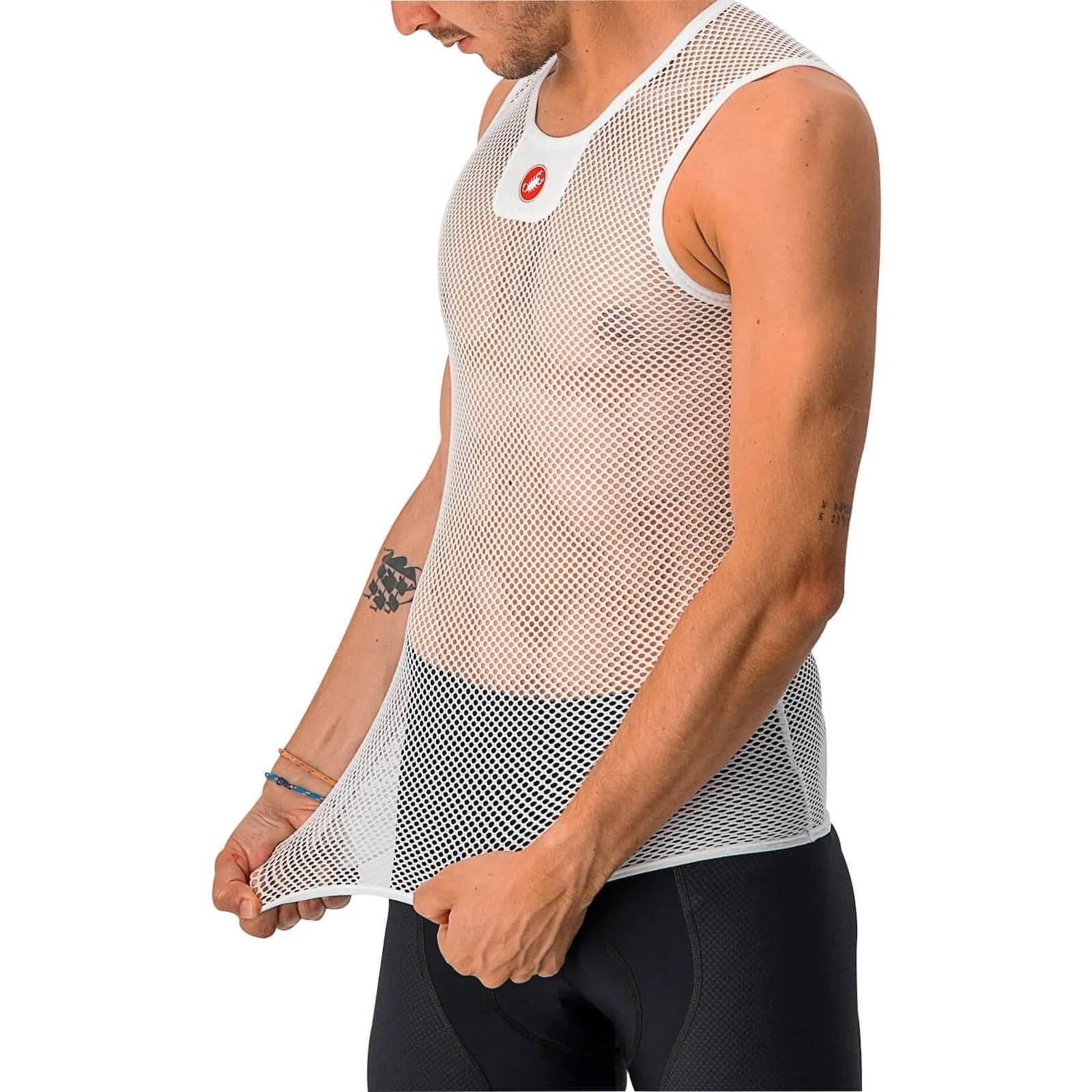 Castelli Core Mesh 3 Sleeveless Mens Cycling Base Layer - White - Image 4