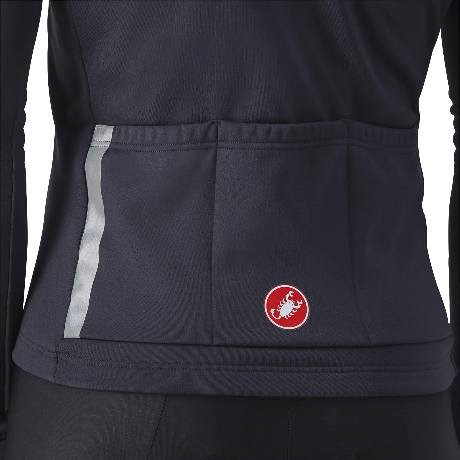 Castelli Entrata Thermal Long Sleeve Mens Cycling Jersey - Black - Image 3
