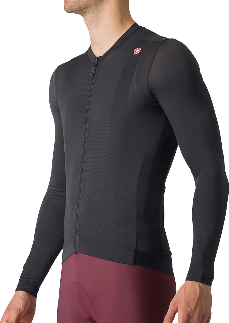 Castelli Espresso Long Sleeve Mens Cycling Jersey - Black - Image 3