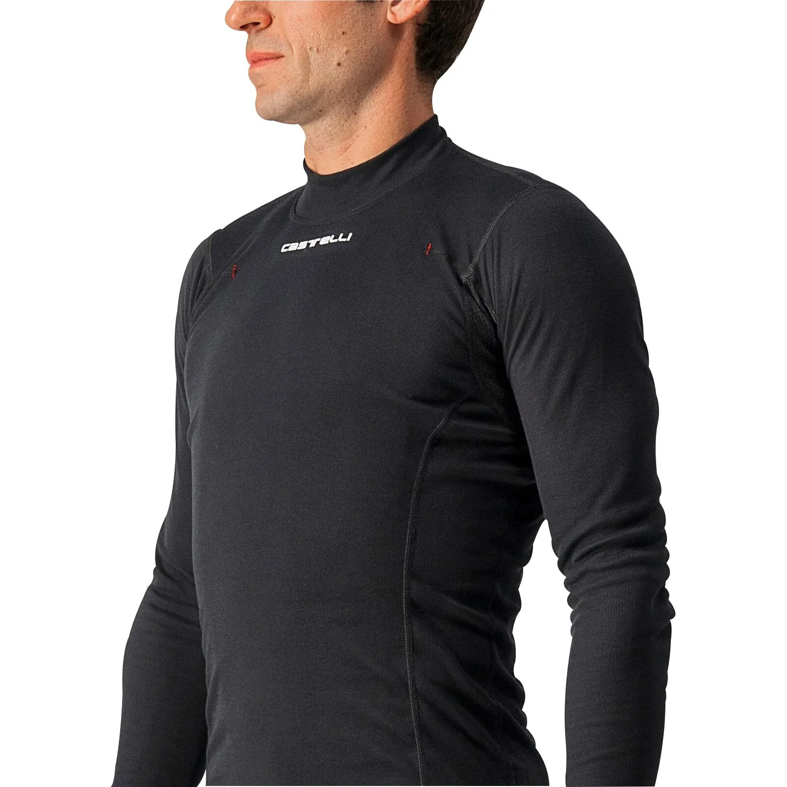 Castelli Flanders Warm Long Sleeve Mens Cycling Base Layer - Black - Image 5