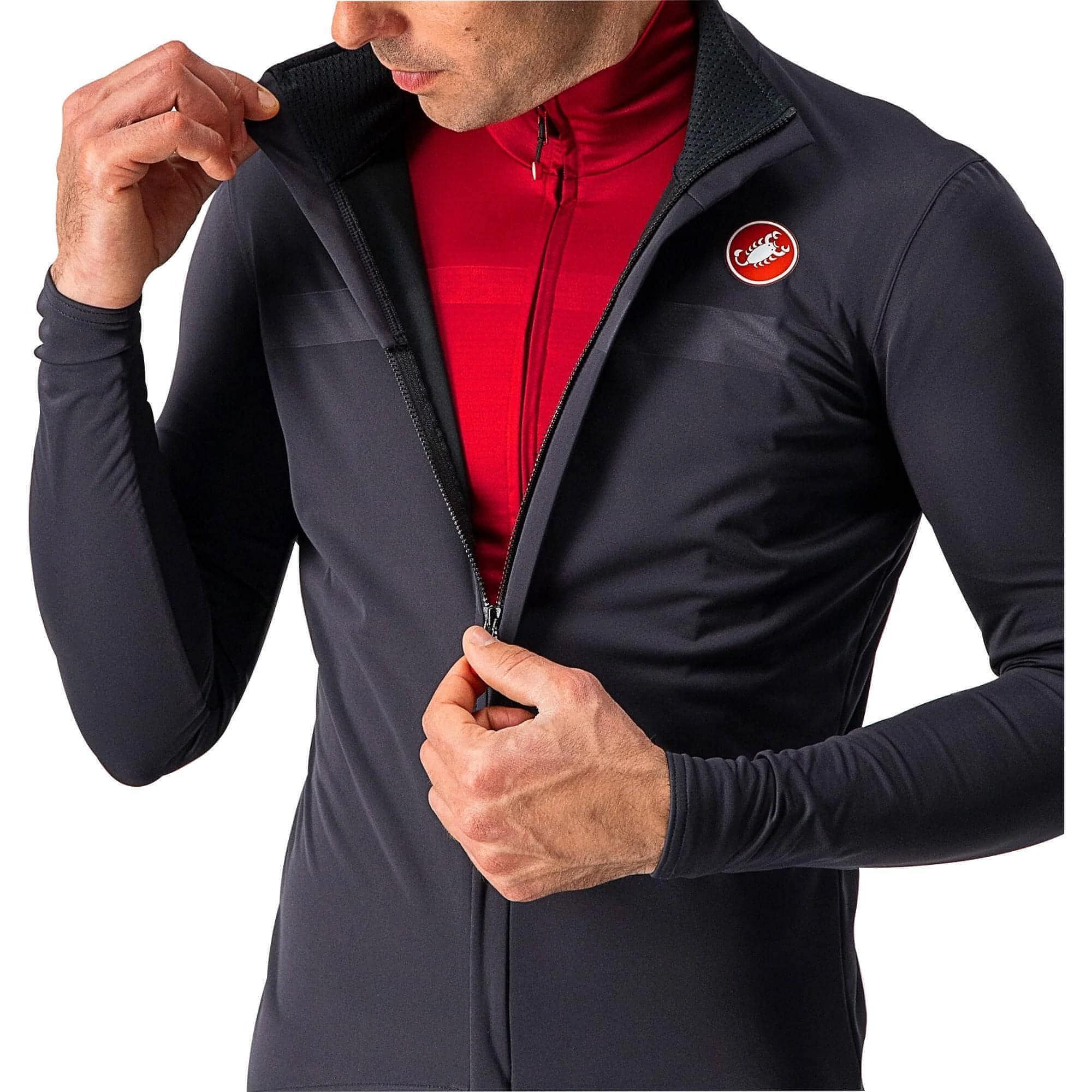 Castelli Goccia Waterproof Mens Cycling Jacket - Grey - Image 3