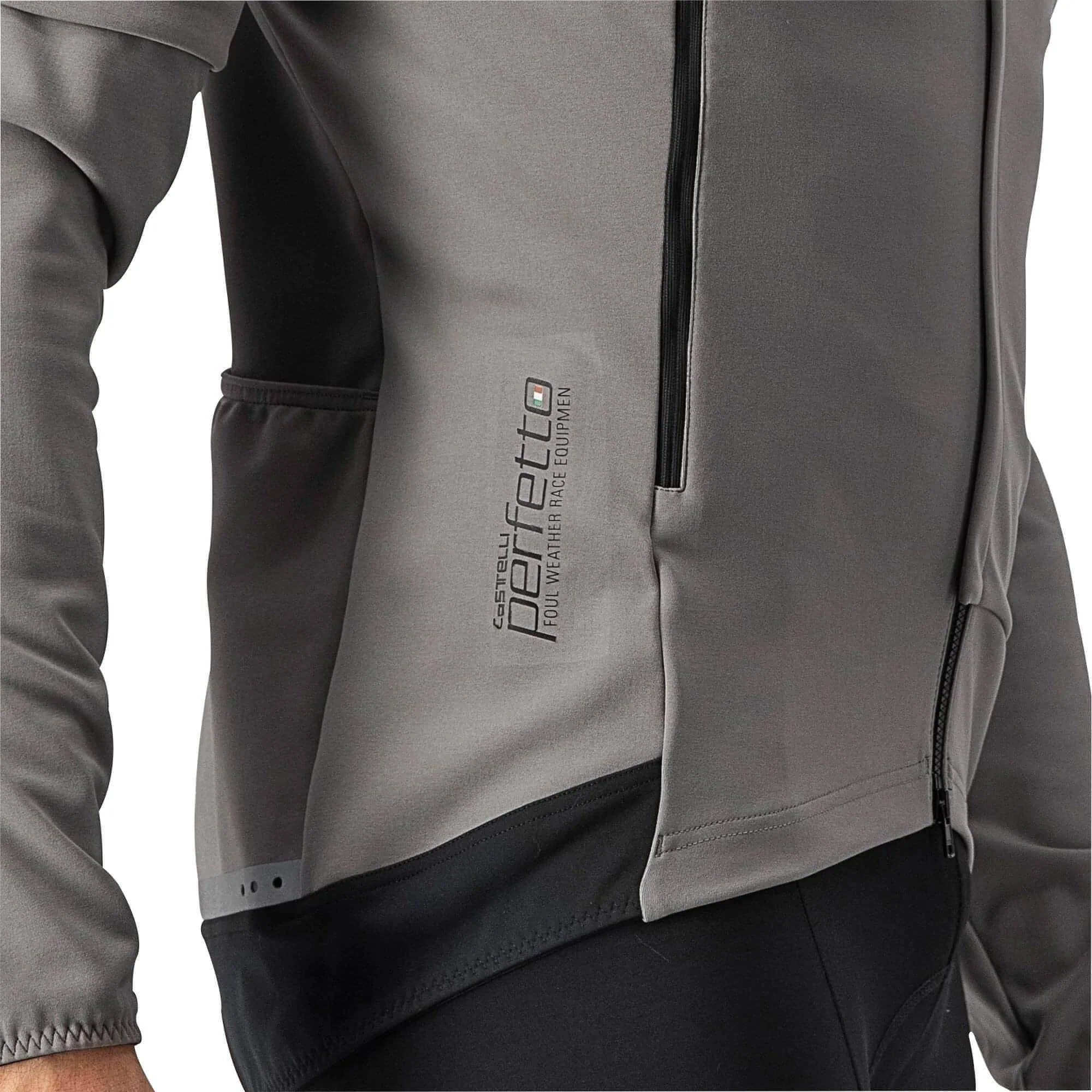 Castelli Perfetto Ros 2 Convertible Mens Cycling Jacket - Grey - Image 6