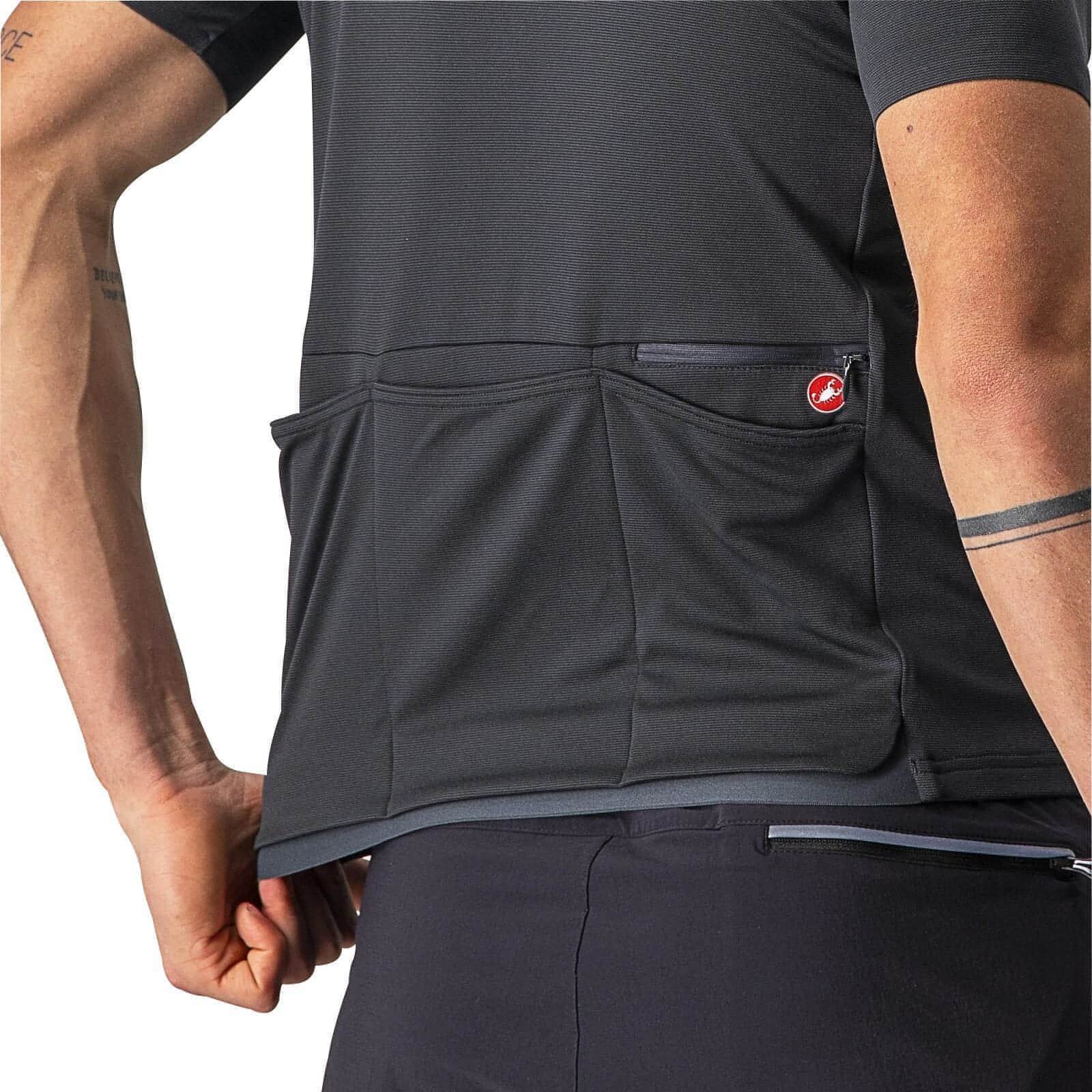 Castelli Unlimited Allroad Short Sleeve Mens Cycling Jersey - Grey - Image 4