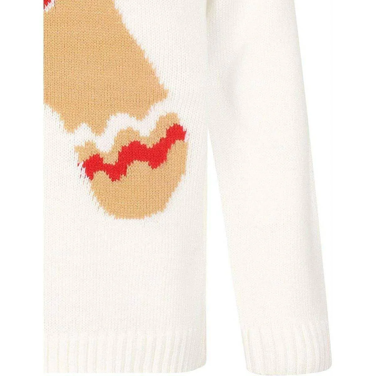 Christmas Gingerbread Novelty Junior Christmas Jumper - White - Image 3