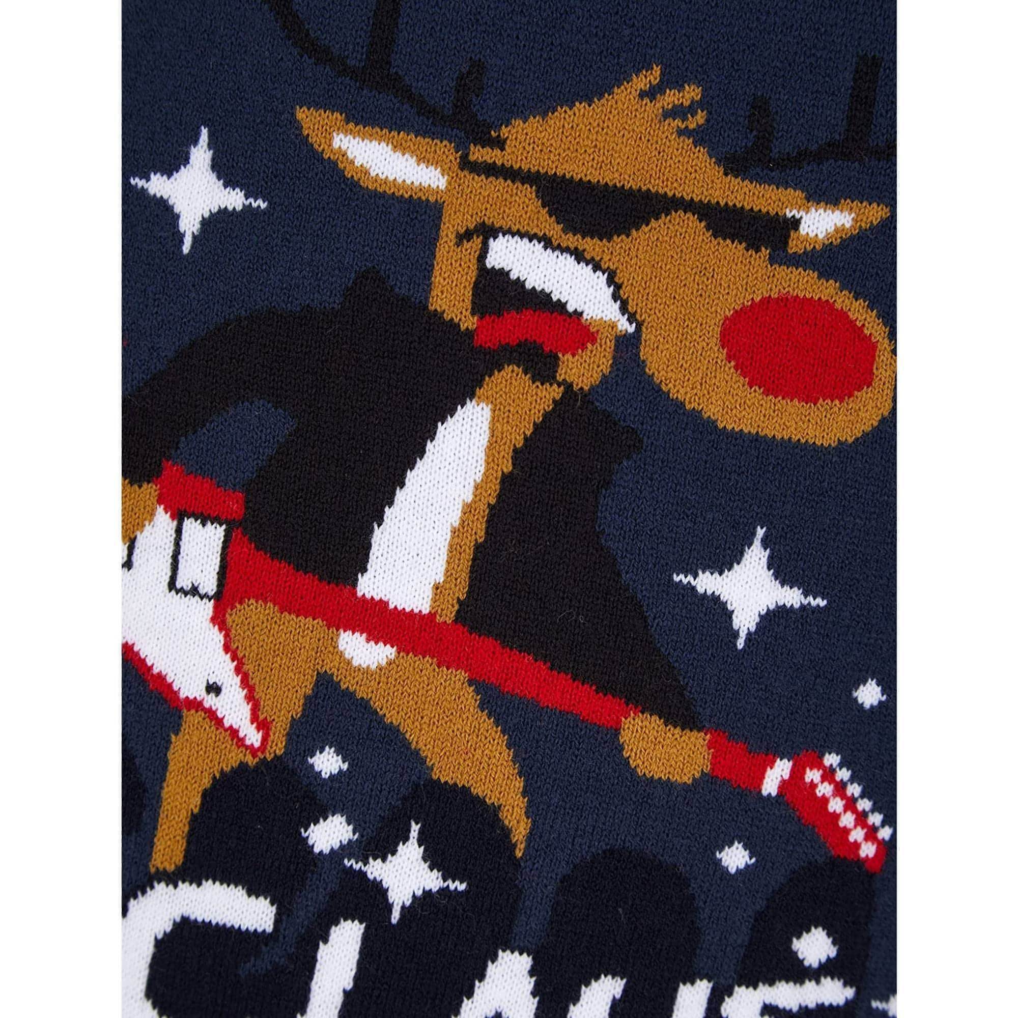 Christmas Rebel Without A Claus Junior Christmas Jumper - Navy - Image 3