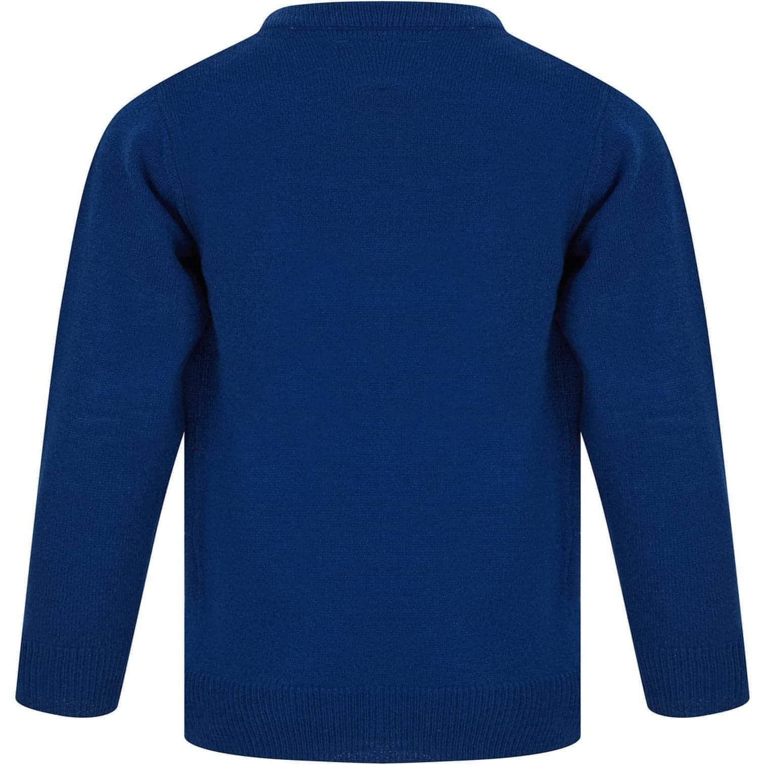 Christmas Reindeer Snow Junior Christmas Jumper - Blue - Image 2