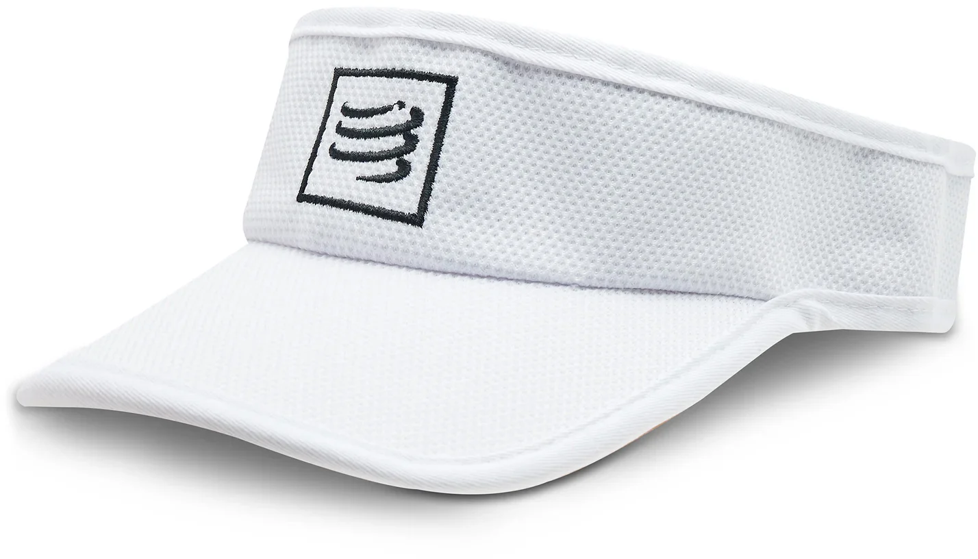 Compressport Logo Running Visor - White