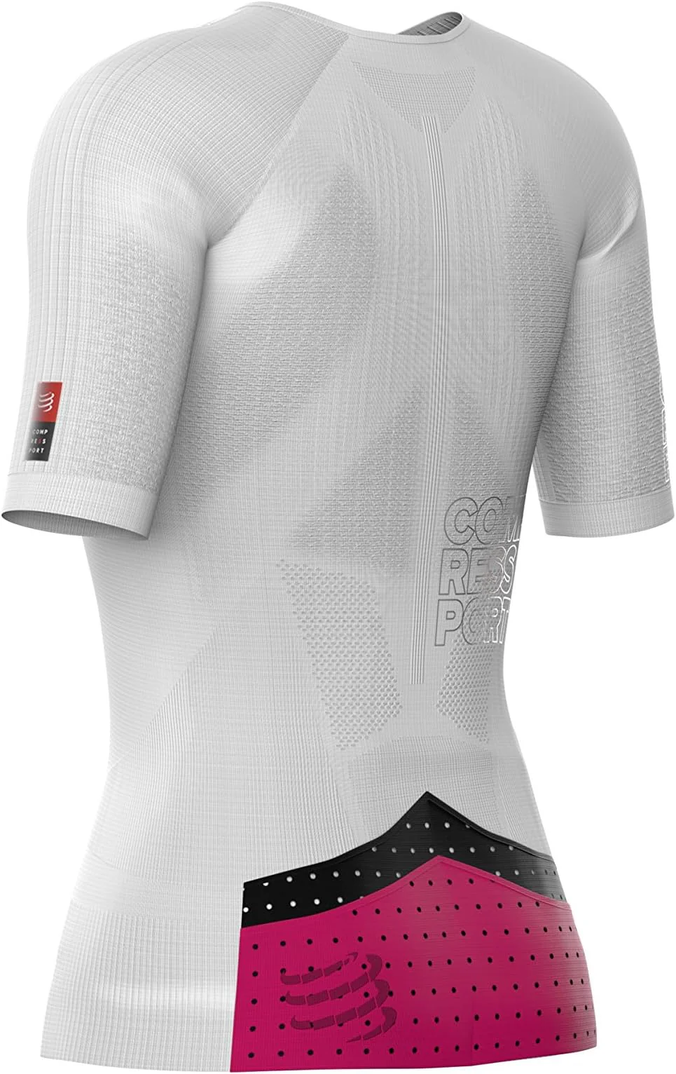 Compressport Tri Postural Aero Short Sleeve Womens Running Top - White - Image 2