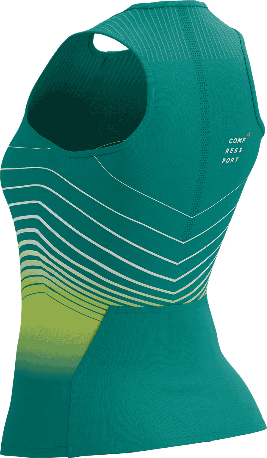 Compressport Tri Postural Aero Sleeveless Womens Cycling Jersey - Green - Image 2