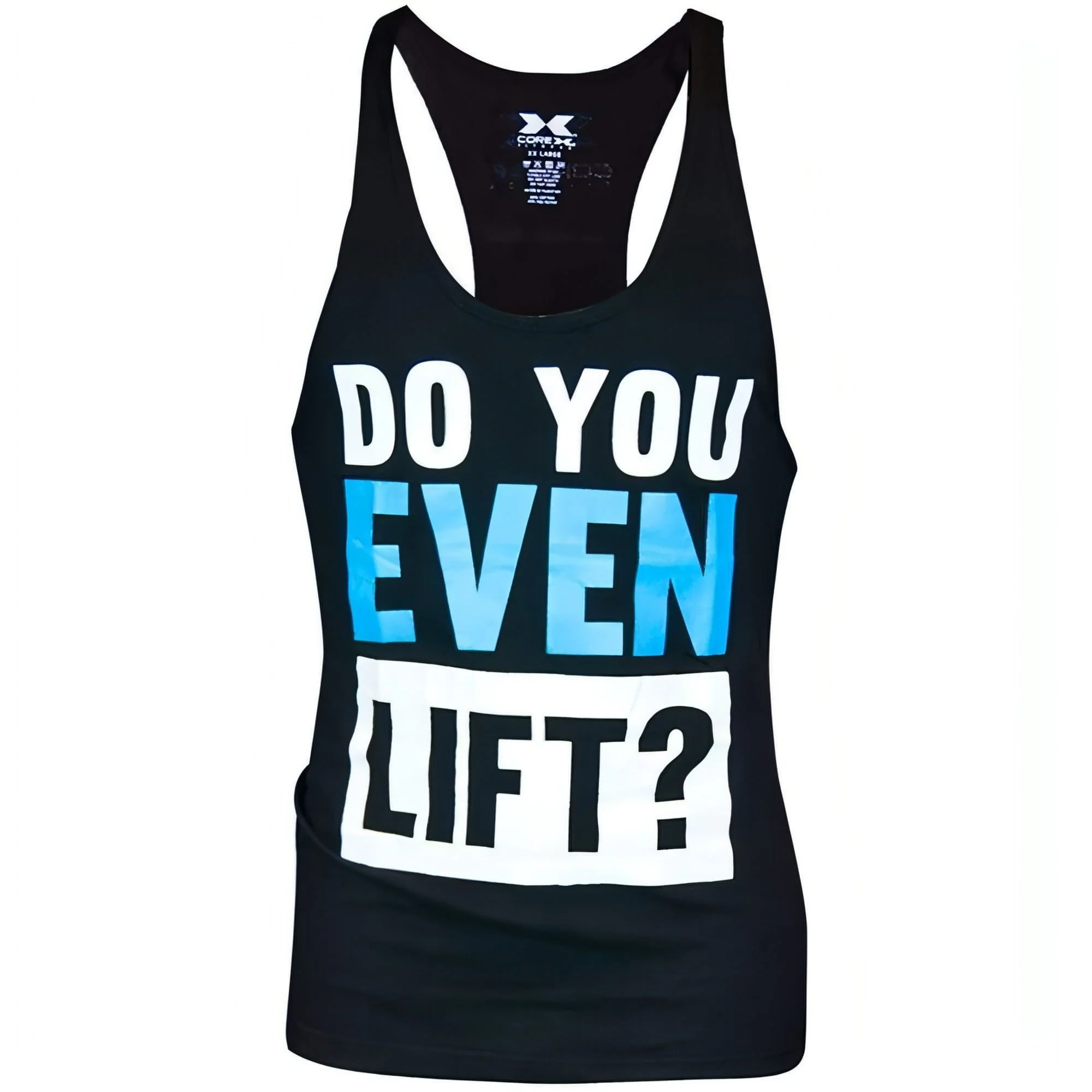 CoreX Fitness Do You Even Lift Stringer Mens Training Vest - Black - Image 2