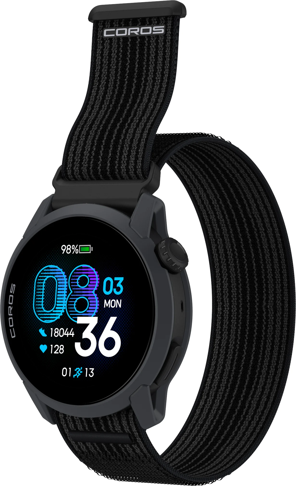 COROS PACE 4 Nylon Strap GPS Sport Watch - Black - Image 4