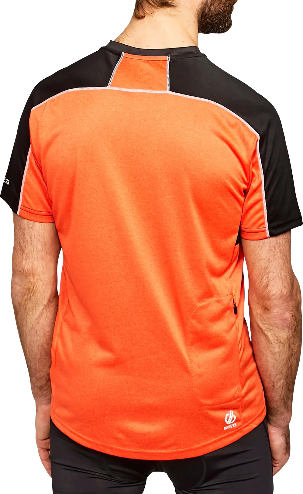 Dare2B Aces II Half Zip Short Sleeve Mens Training Top - Orange - Image 2