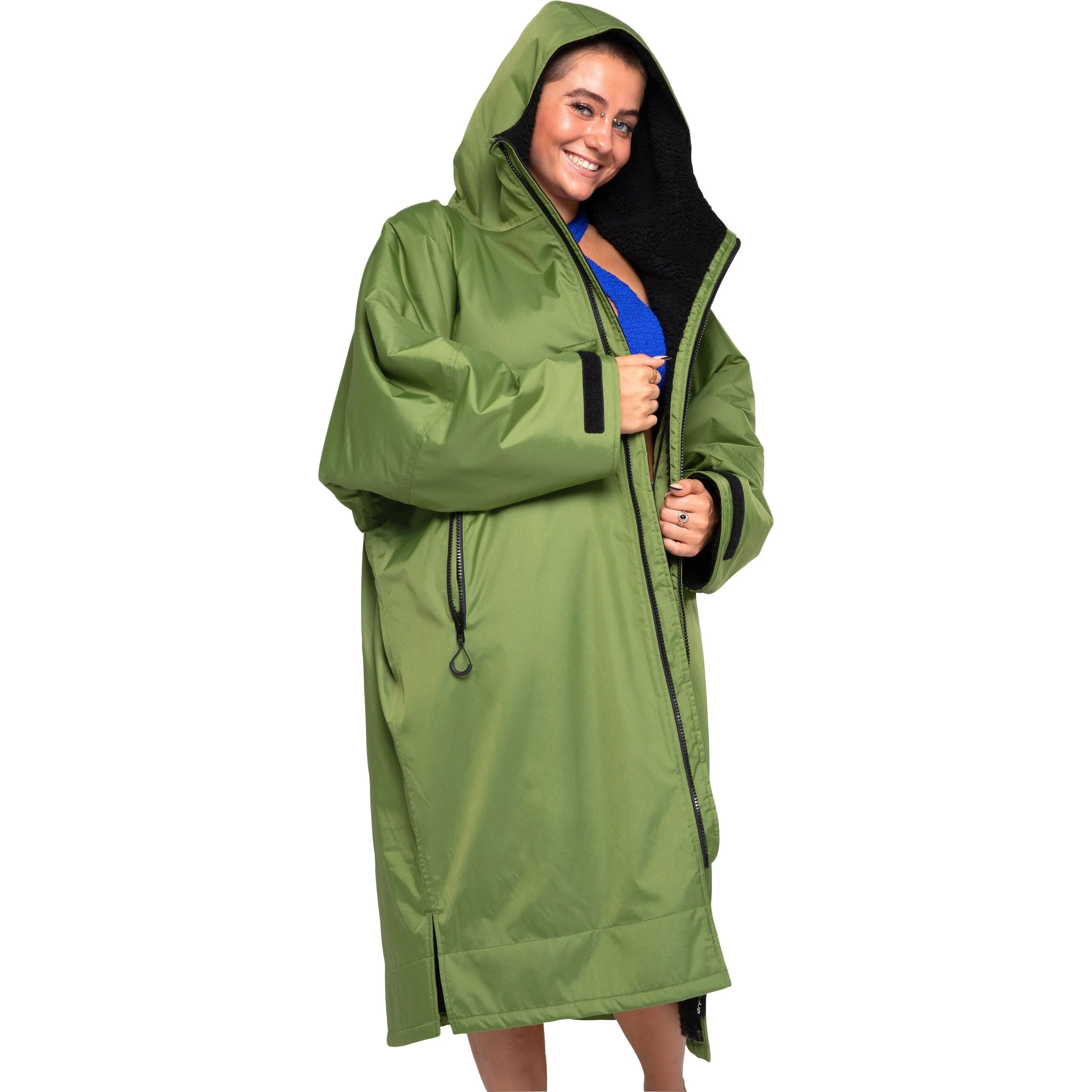 Dryrobe Advance Long Sleeve Changing Robe - Green - Image 3
