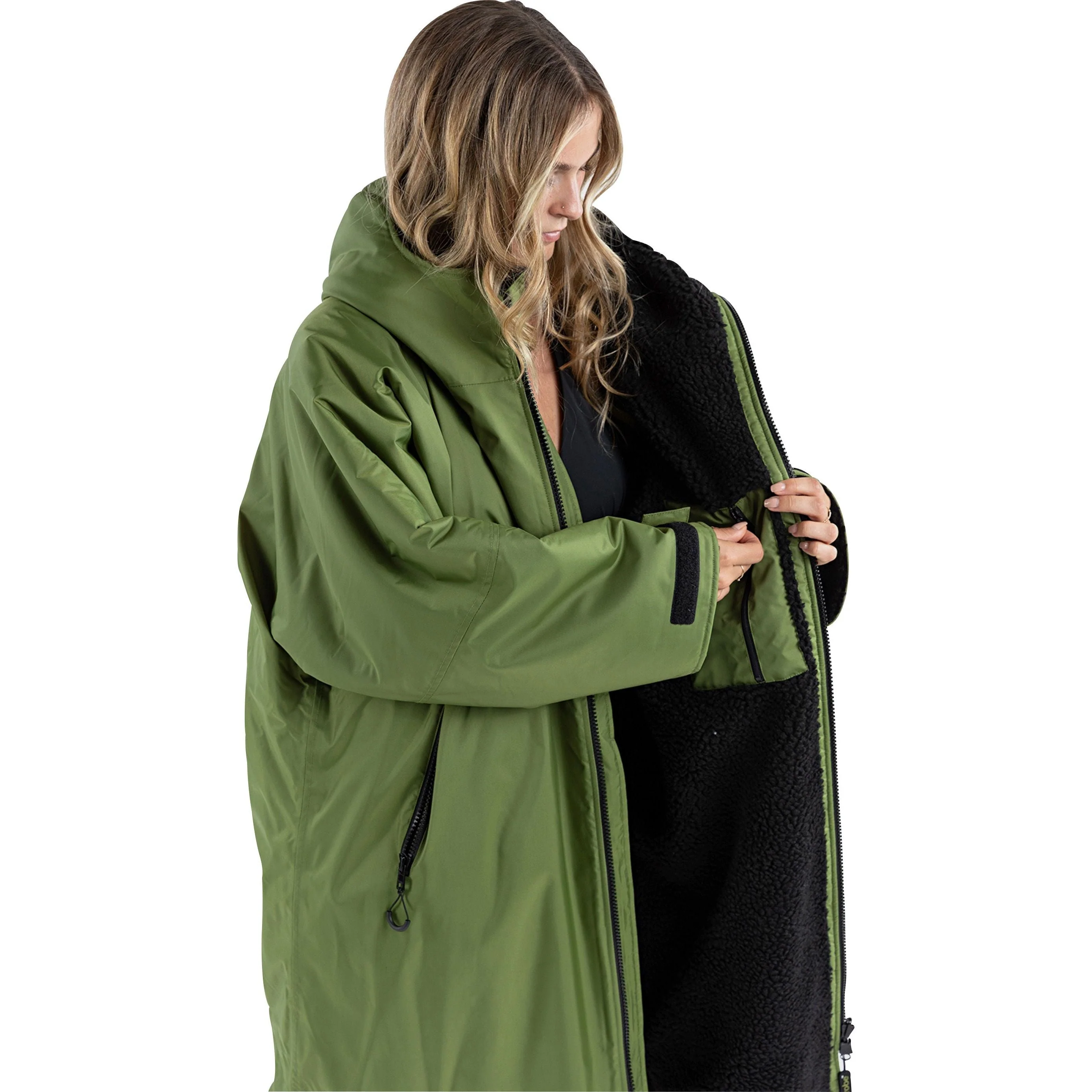 Dryrobe Advance Long Sleeve Changing Robe - Green - Image 4