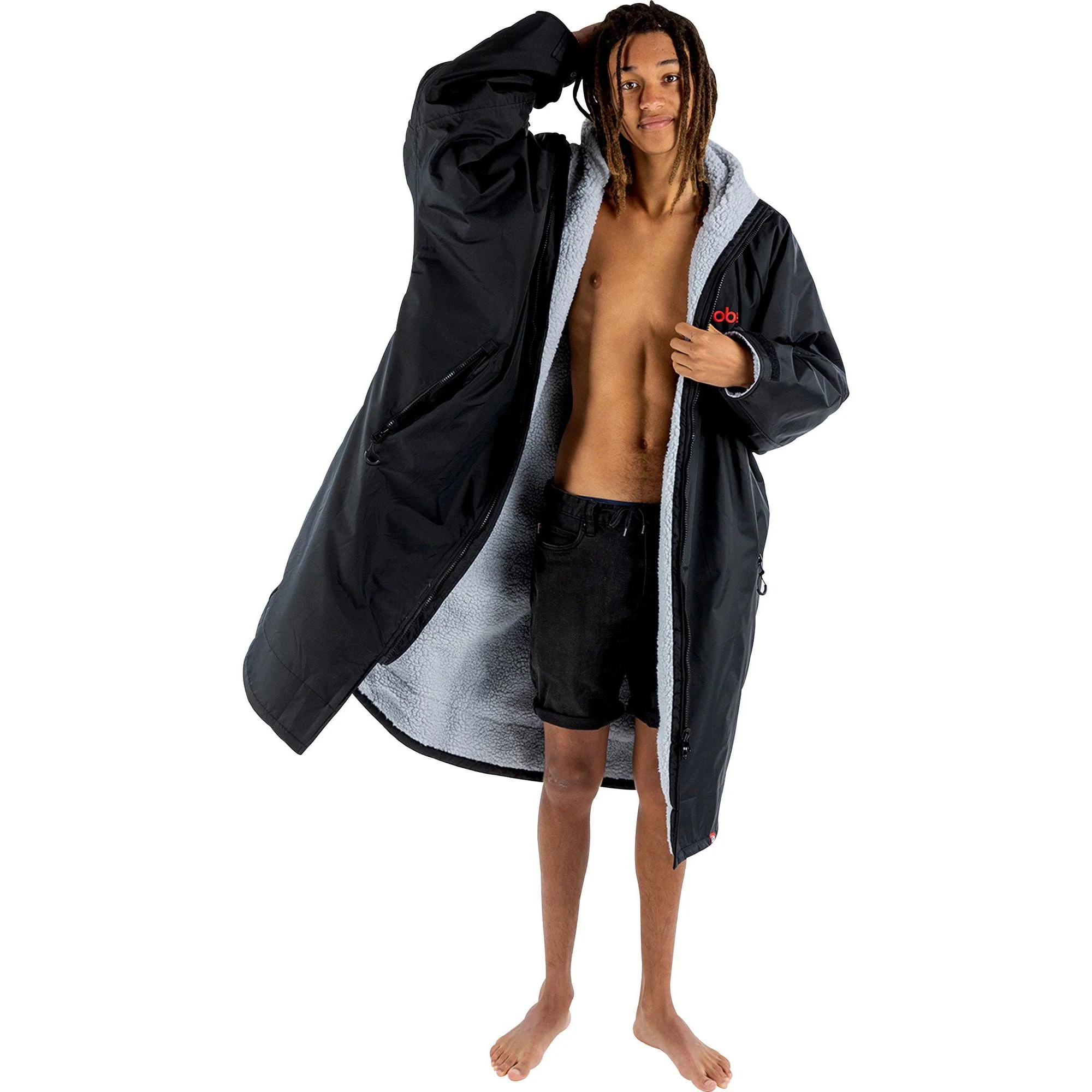 Dryrobe Advance Long Sleeve Changing Robe - Grey - Image 2