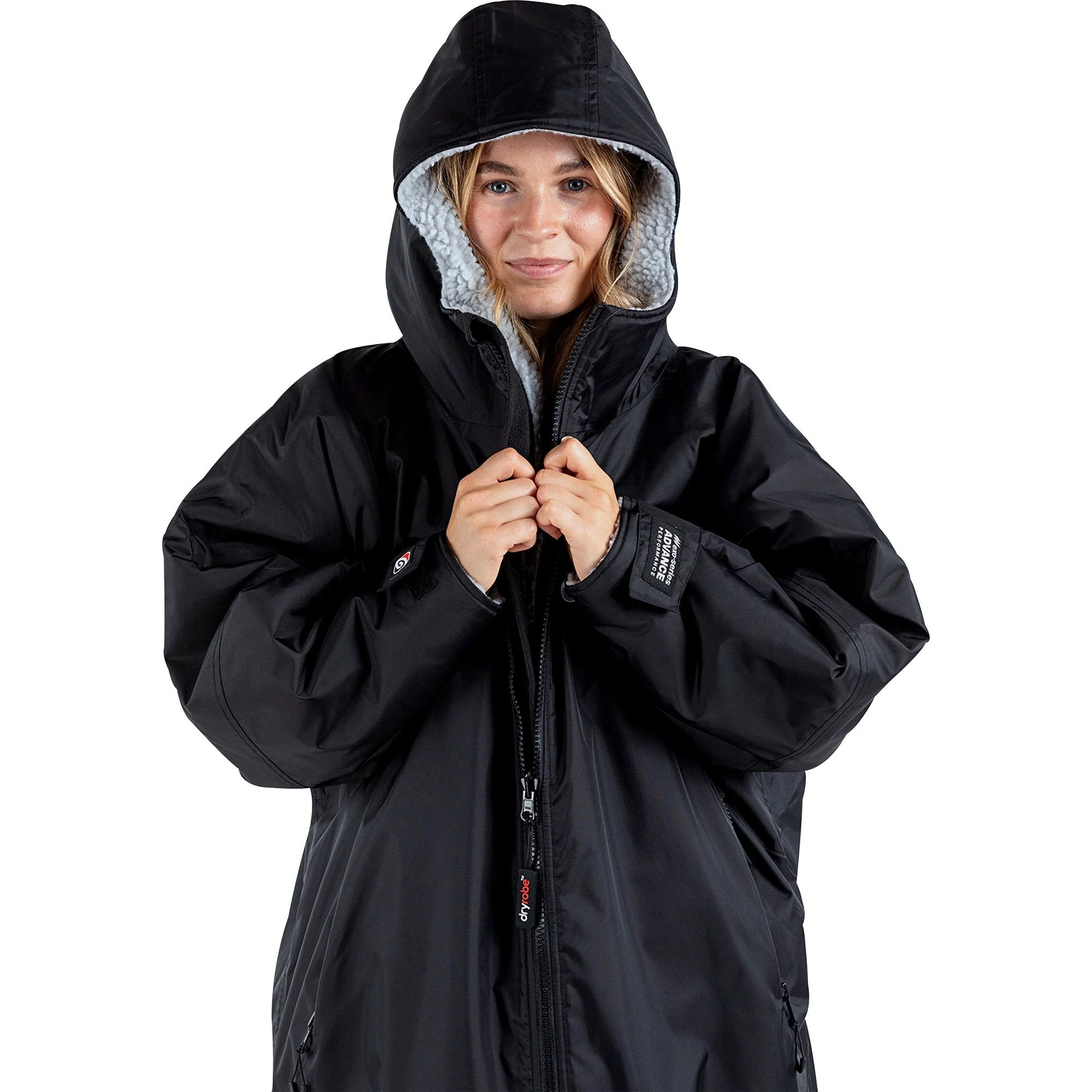 Dryrobe Advance Long Sleeve Changing Robe - Grey - Image 5