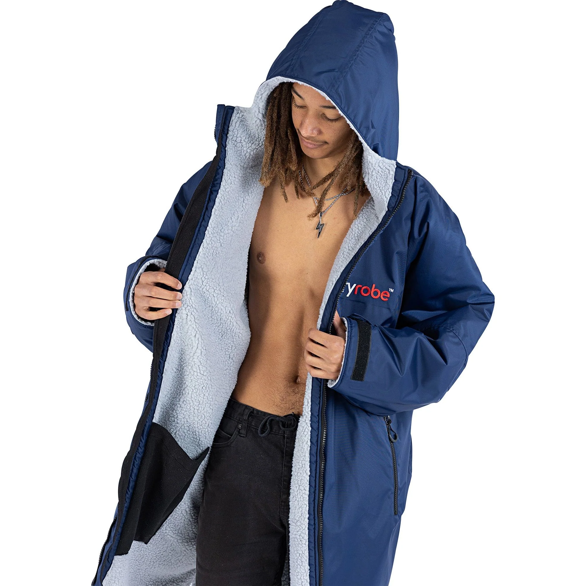 Dryrobe Advance Long Sleeve Changing Robe - Navy - Image 5