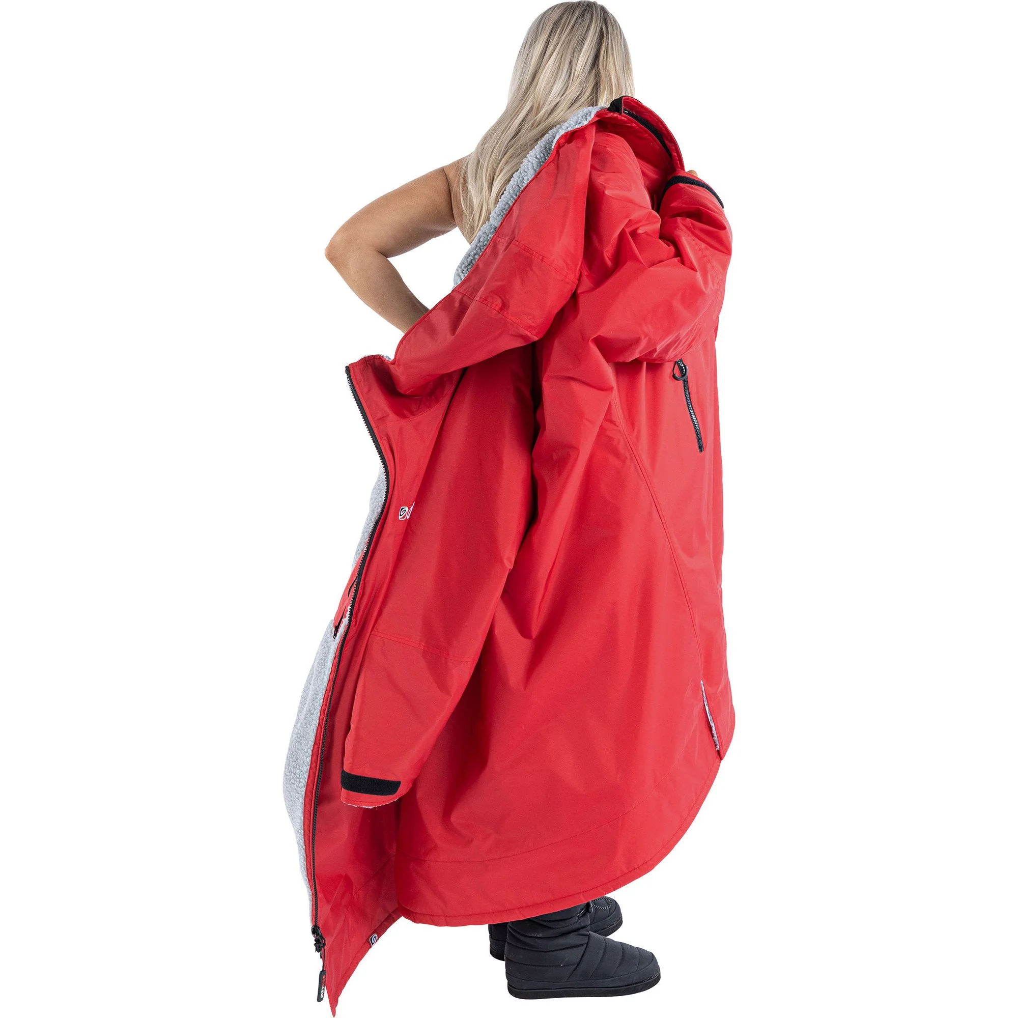 Dryrobe Advance Long Sleeve Changing Robe - Red - Image 4