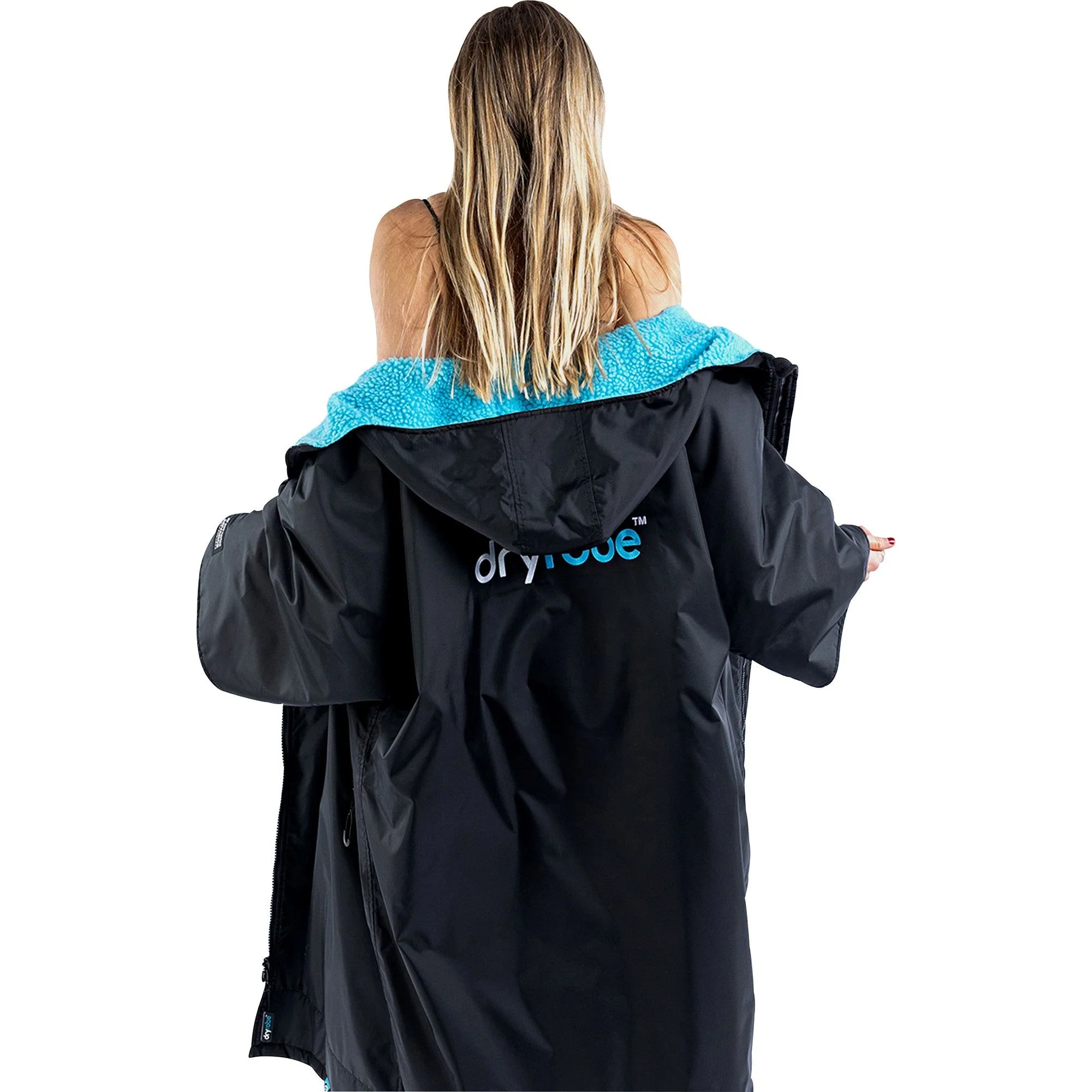 Dryrobe Advance Short Sleeve Changing Robe - Blue - Image 3