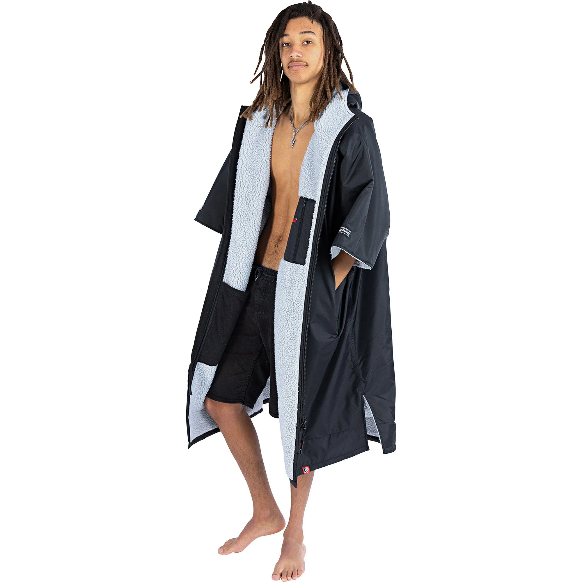 Dryrobe Advance Short Sleeve Changing Robe - Grey - Image 2