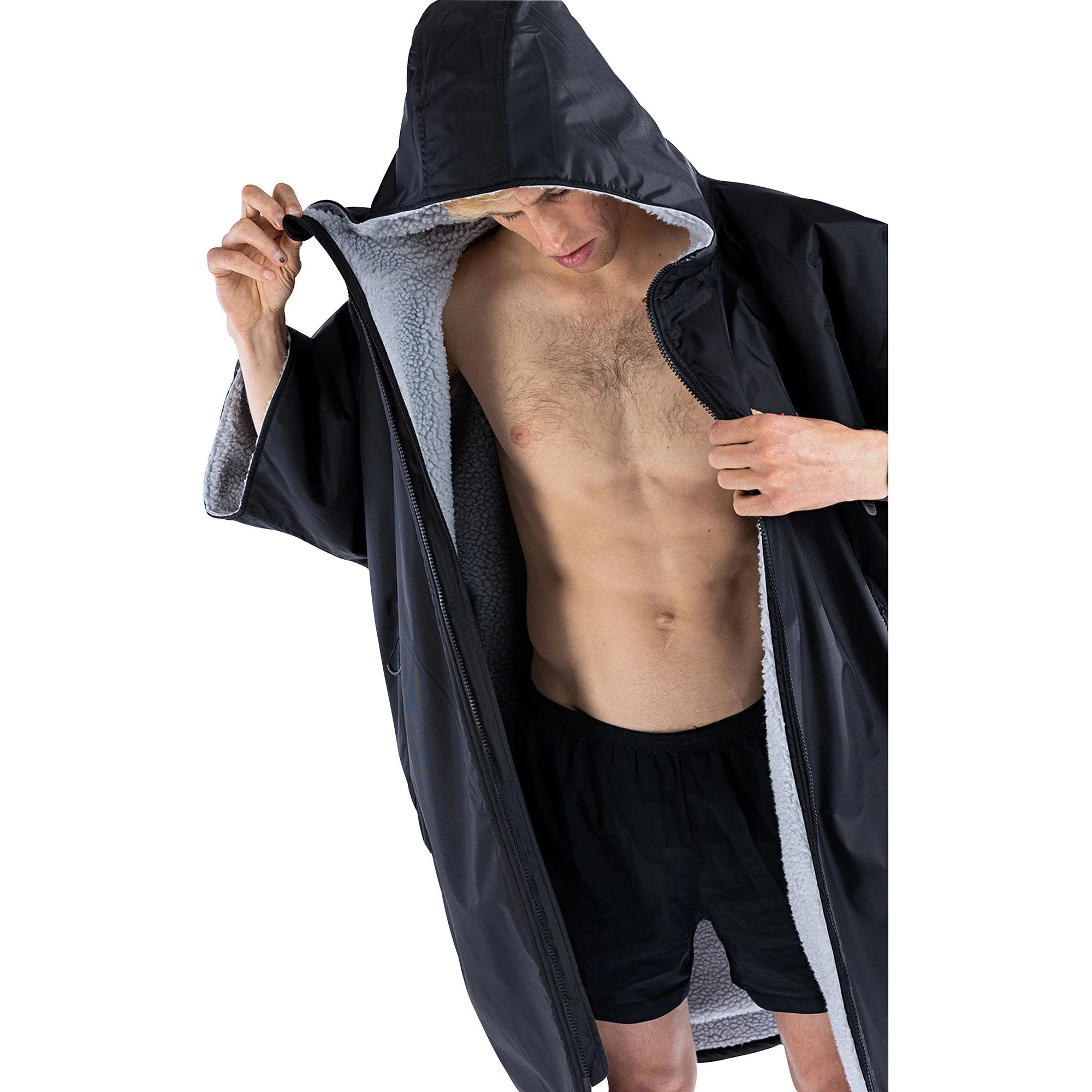 Dryrobe Advance Short Sleeve Changing Robe - Grey - Image 4