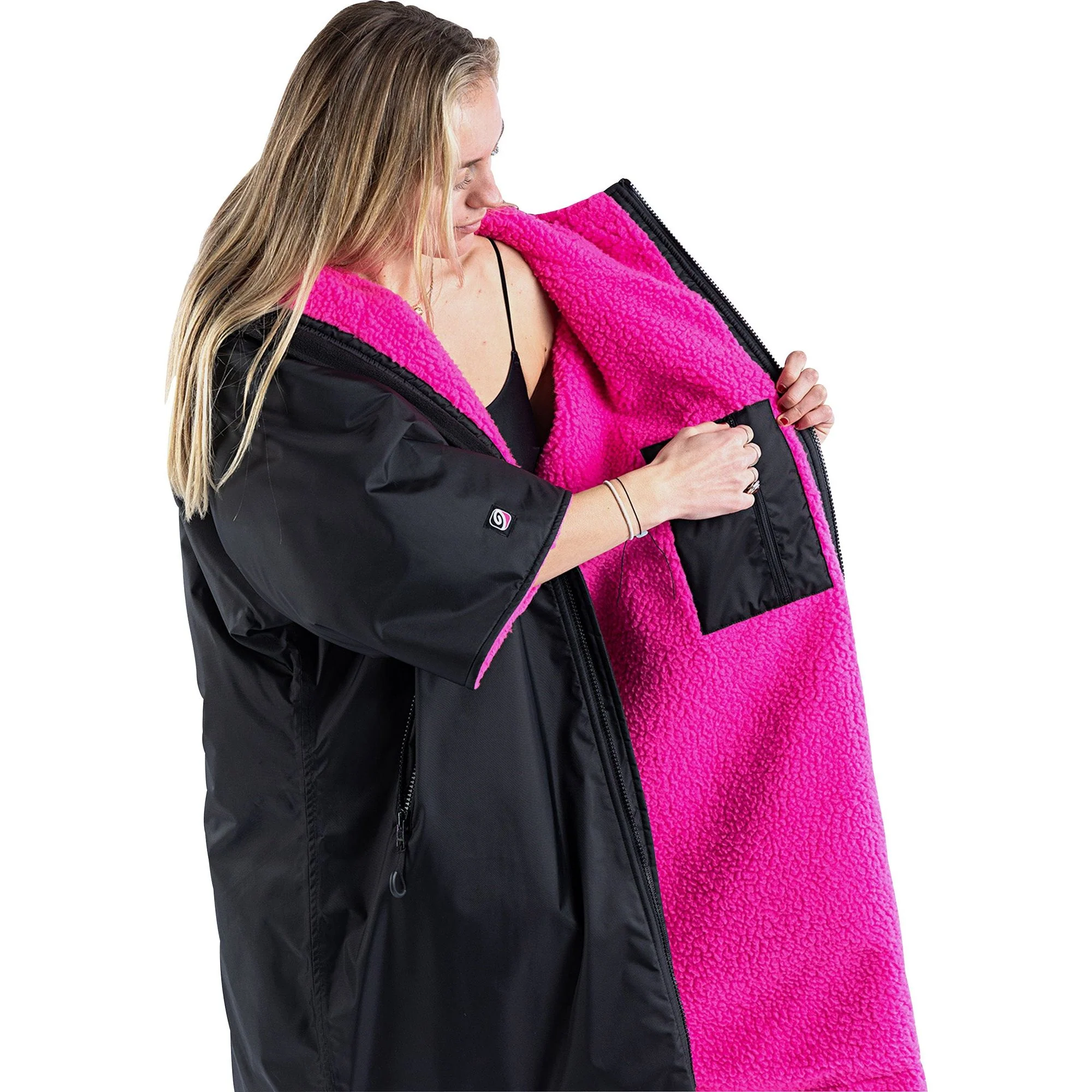 Dryrobe Advance Short Sleeve Changing Robe - Pink - Image 3