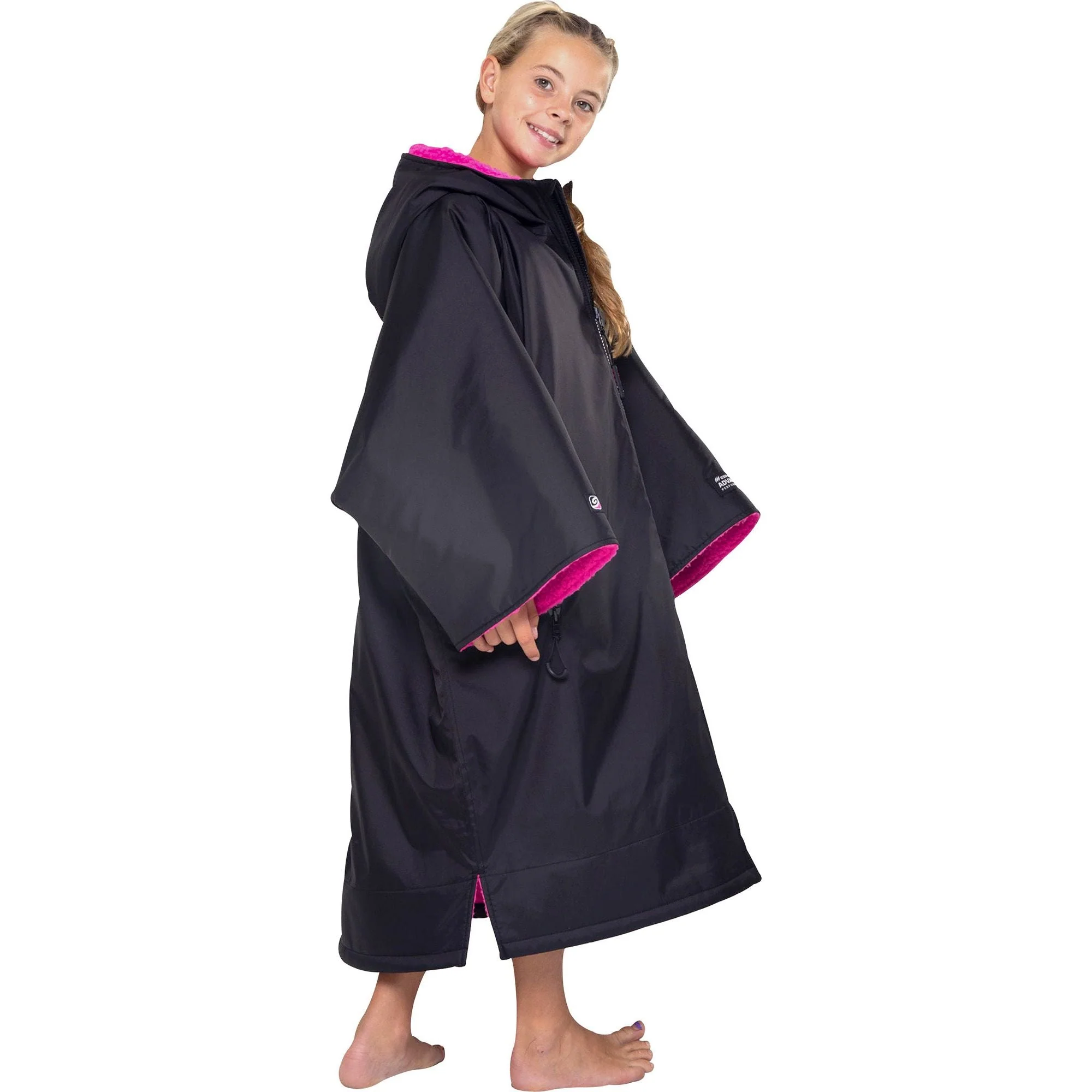 Dryrobe Advance Short Sleeve Junior Changing Robe - Pink - Image 2