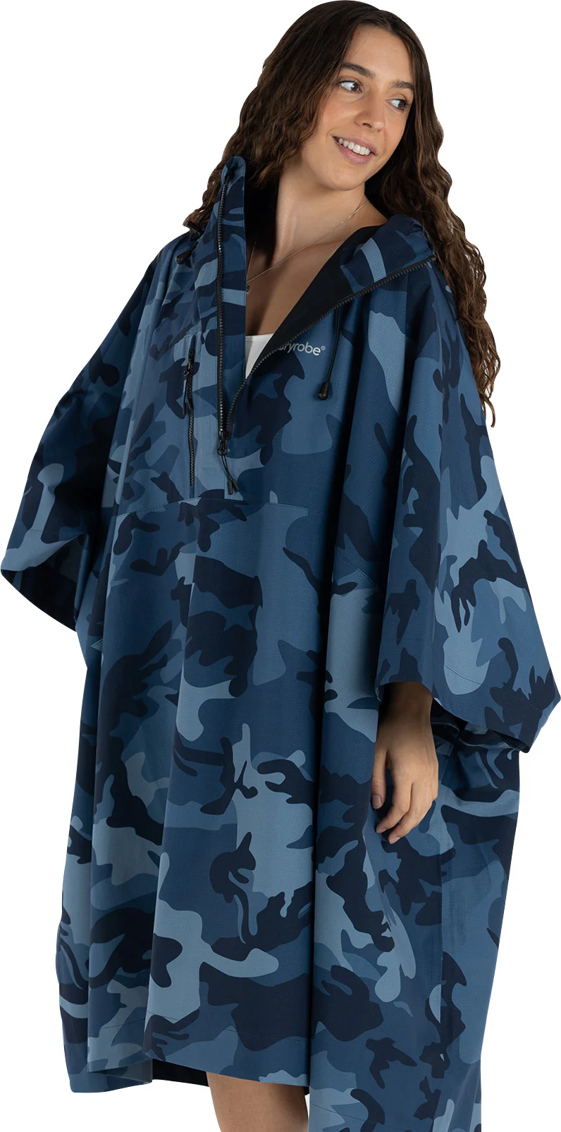 Dryrobe Waterproof Poncho - Blue - Image 2