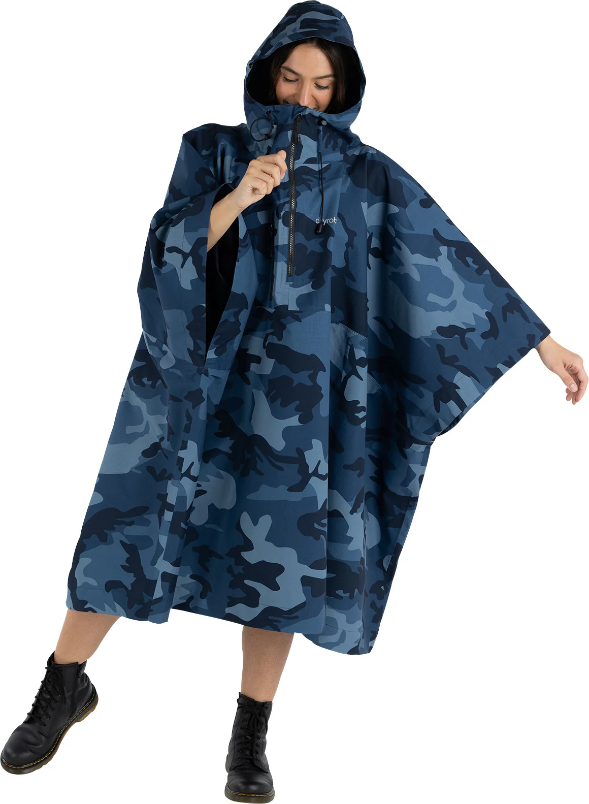Dryrobe Waterproof Poncho - Blue - Image 4