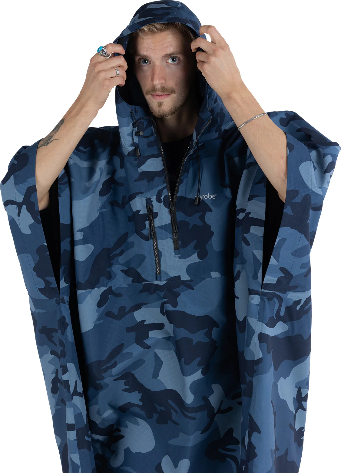 Dryrobe Waterproof Poncho - Blue - Image 5