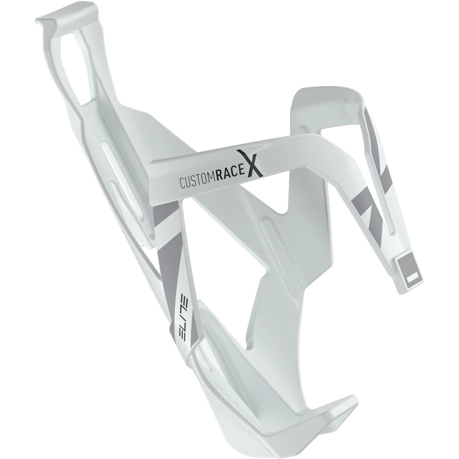 Elite Custom Race X Resin Bottle Cage - White and Grey