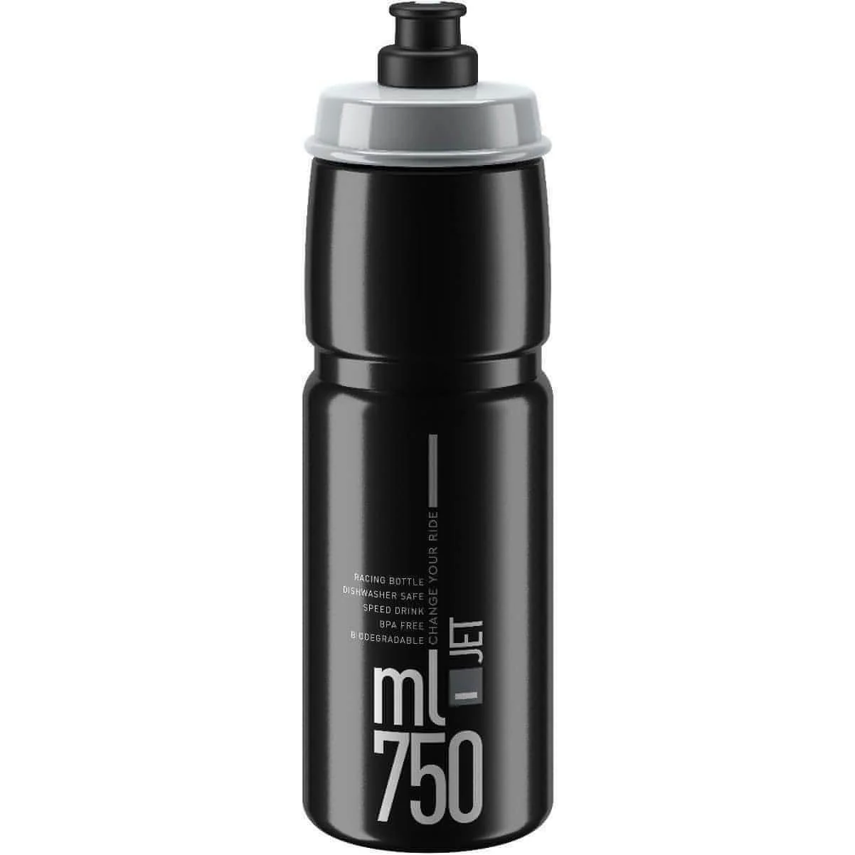 Elite Jet Biodegradable 750ml Water Bottle - Black