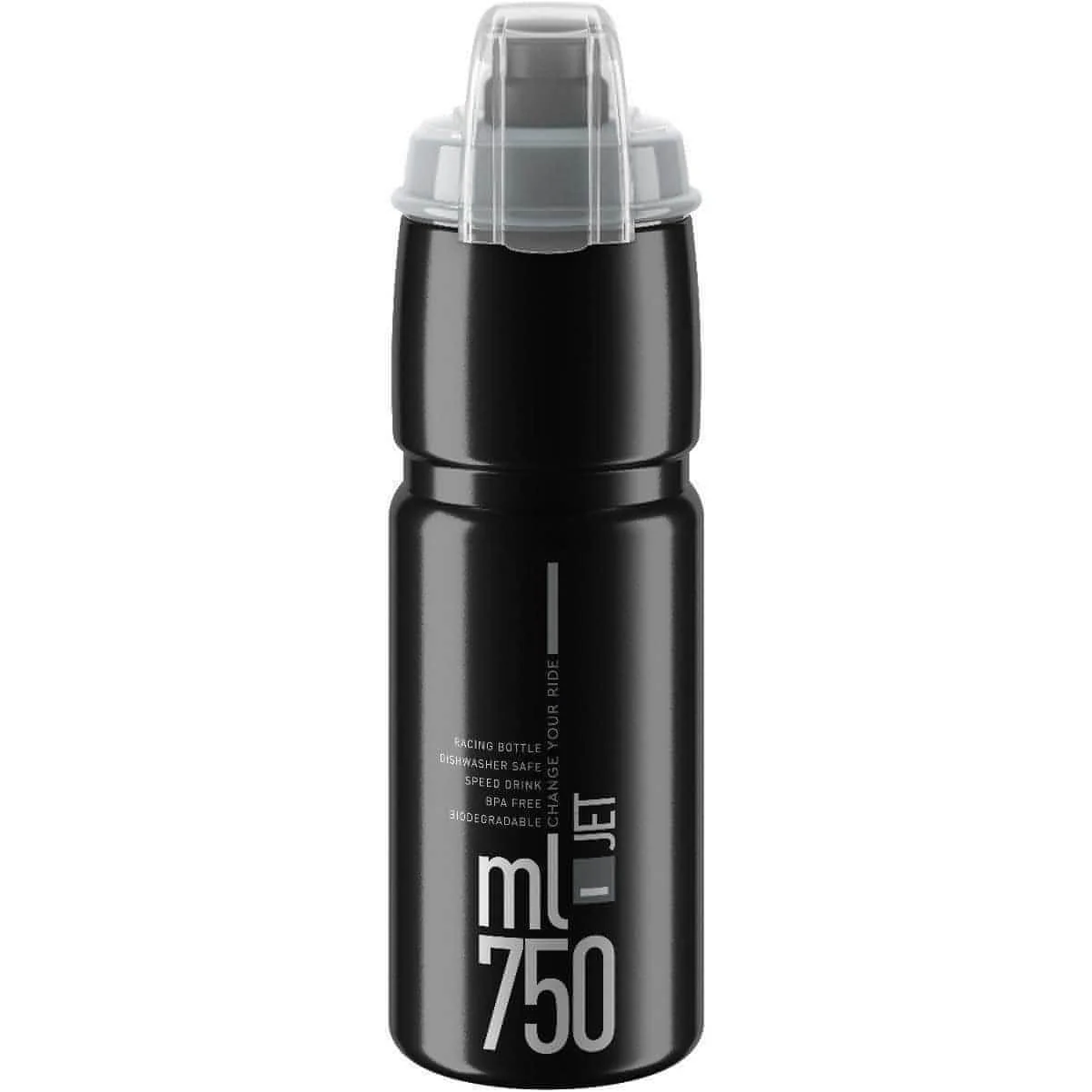 Elite Jet Biodegradable MTB 750ml Water Bottle - Black