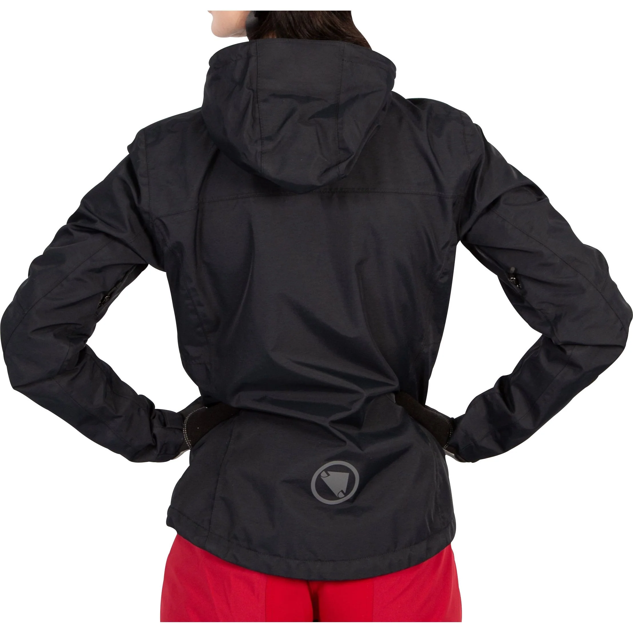 Endura Hummvee Waterproof Hooded Womens Cycling Jacket - Black - Image 2