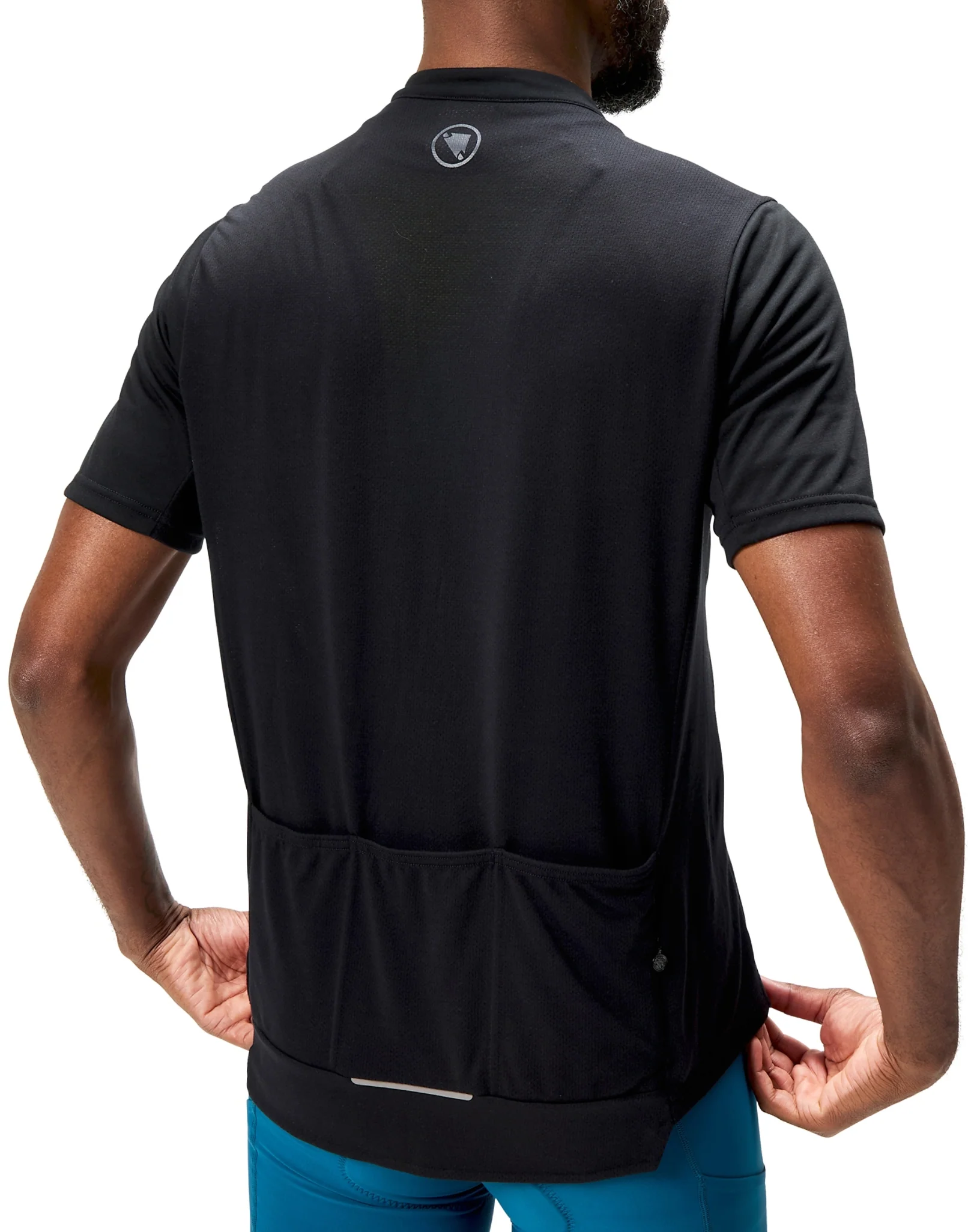 Endura Loop Short Sleeve Mens Cycling Jersey - Black - Image 2