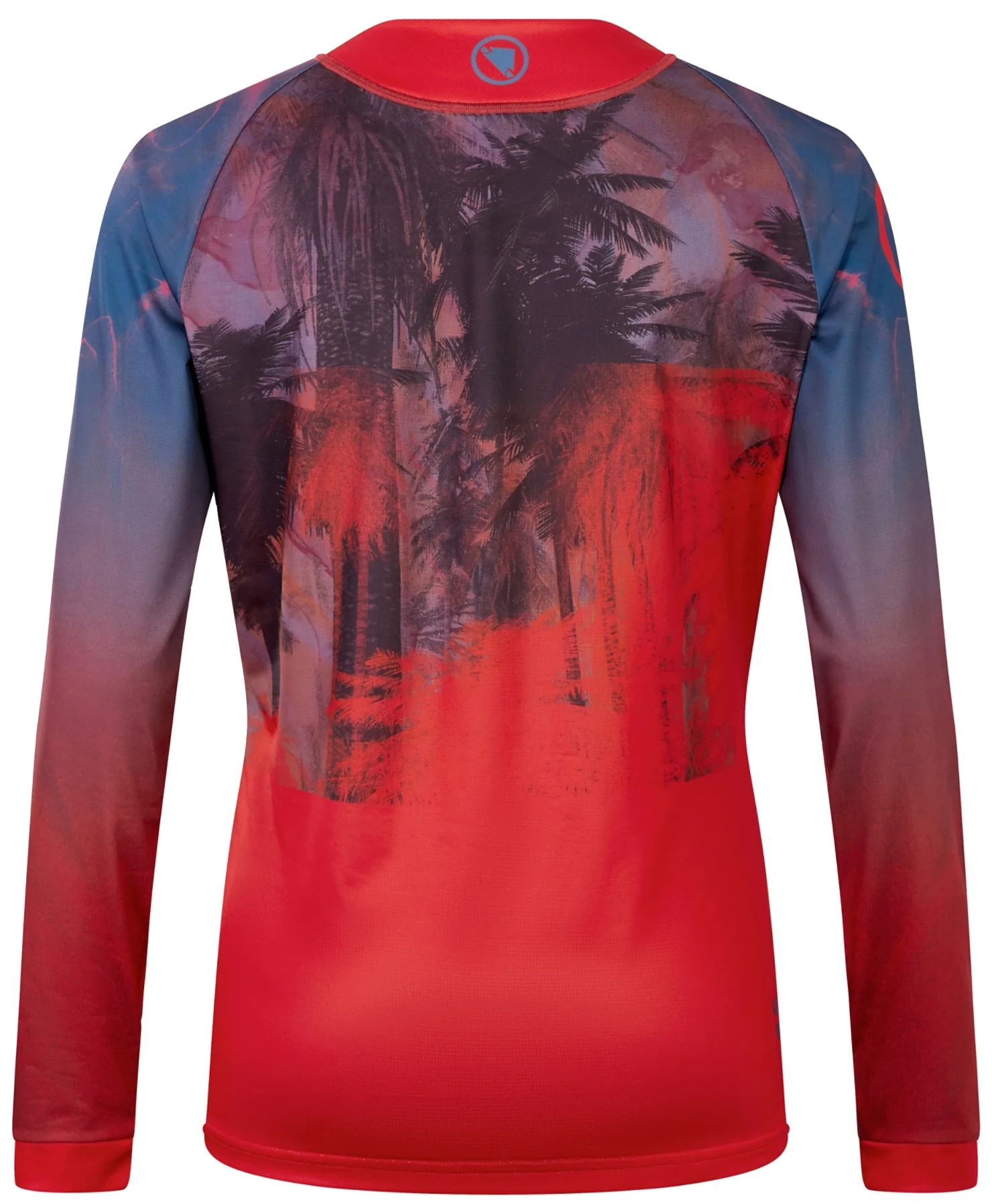 Endura Tropical Long Sleeve Womens Cycling Jersey - Red - Image 5