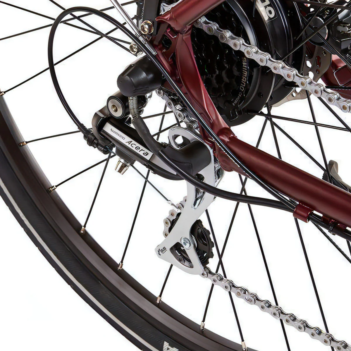 Ezego Commute EX 500Wh Electric Hybrid Bike - Matt Metallic Purple - Image 3