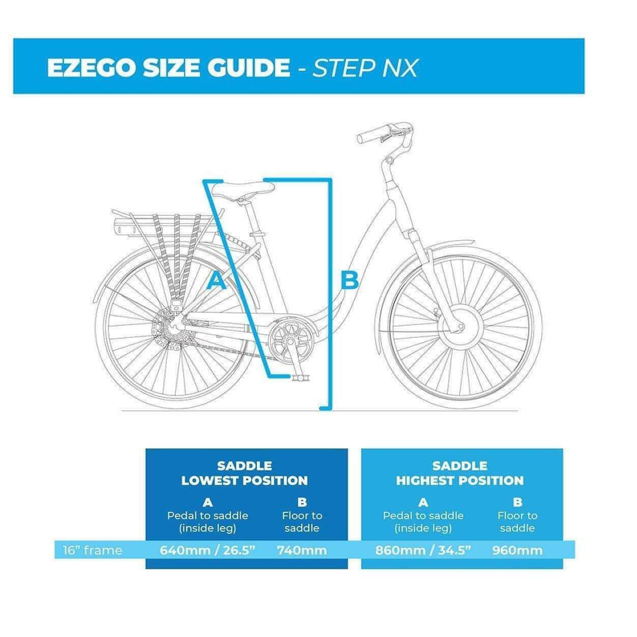 Ezego Step NX 26 Inch Electric Hybrid Bike 460Wh - Blue - Image 17