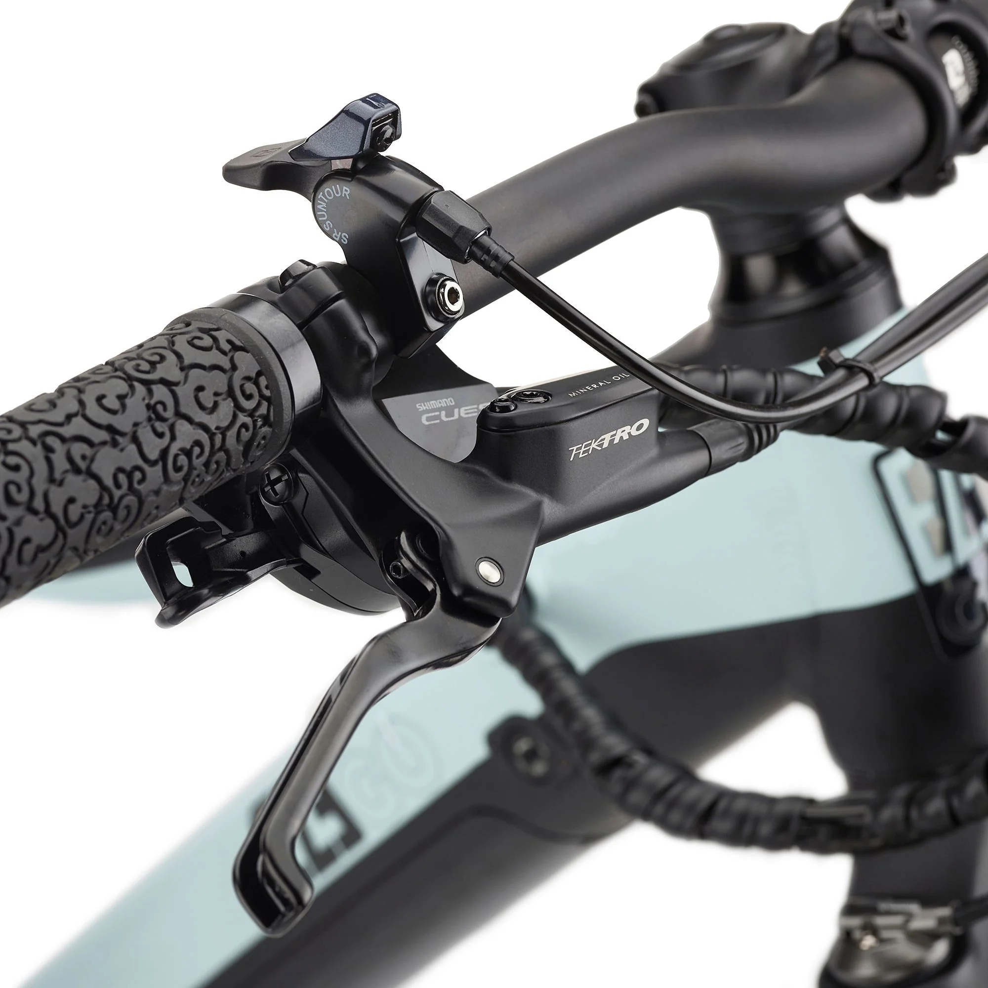 Ezego Trail Destroyer II Electric Mountain Bike - Ice Blue - Image 5