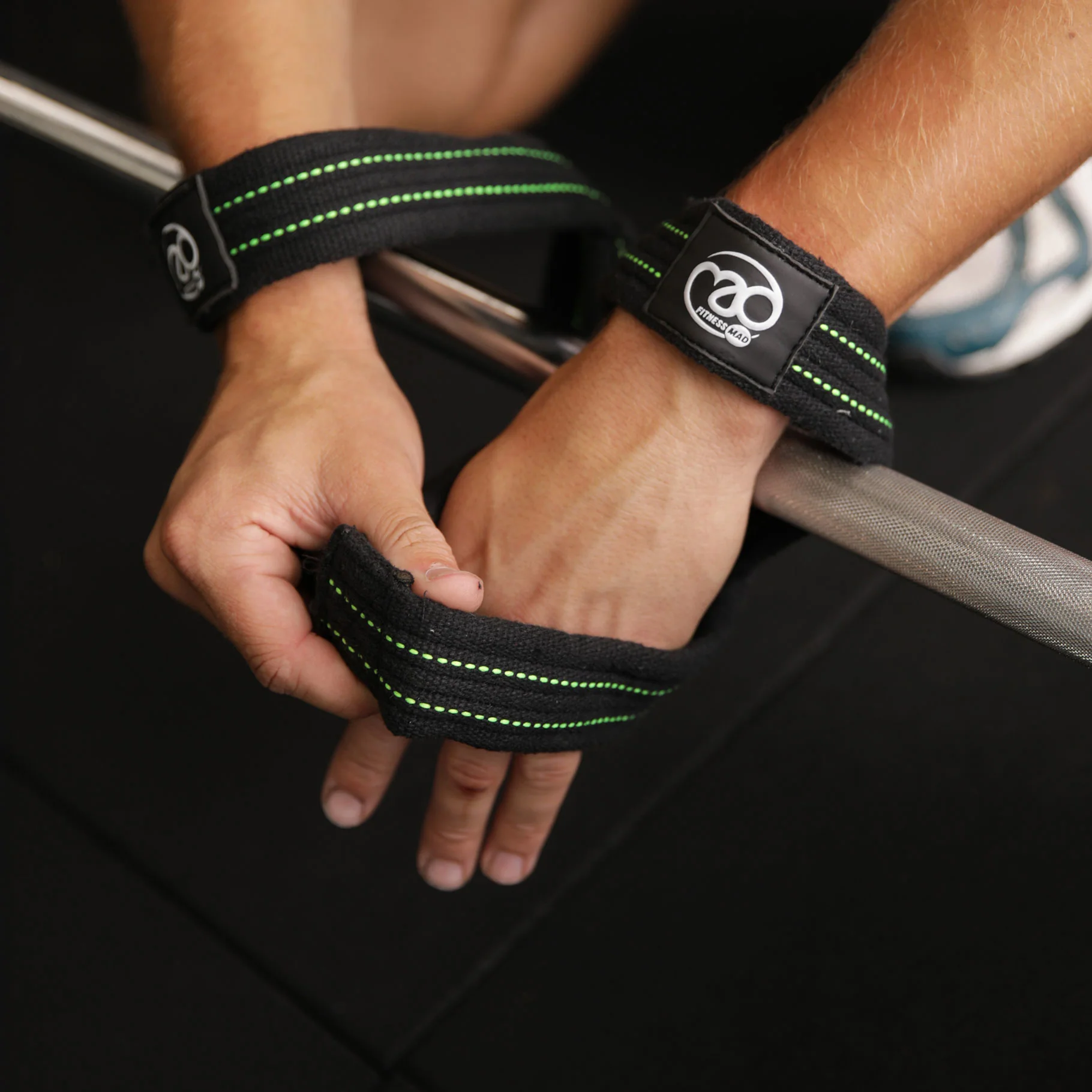 Fitness Mad Figure 8 Lifting Straps - Black - Image 2