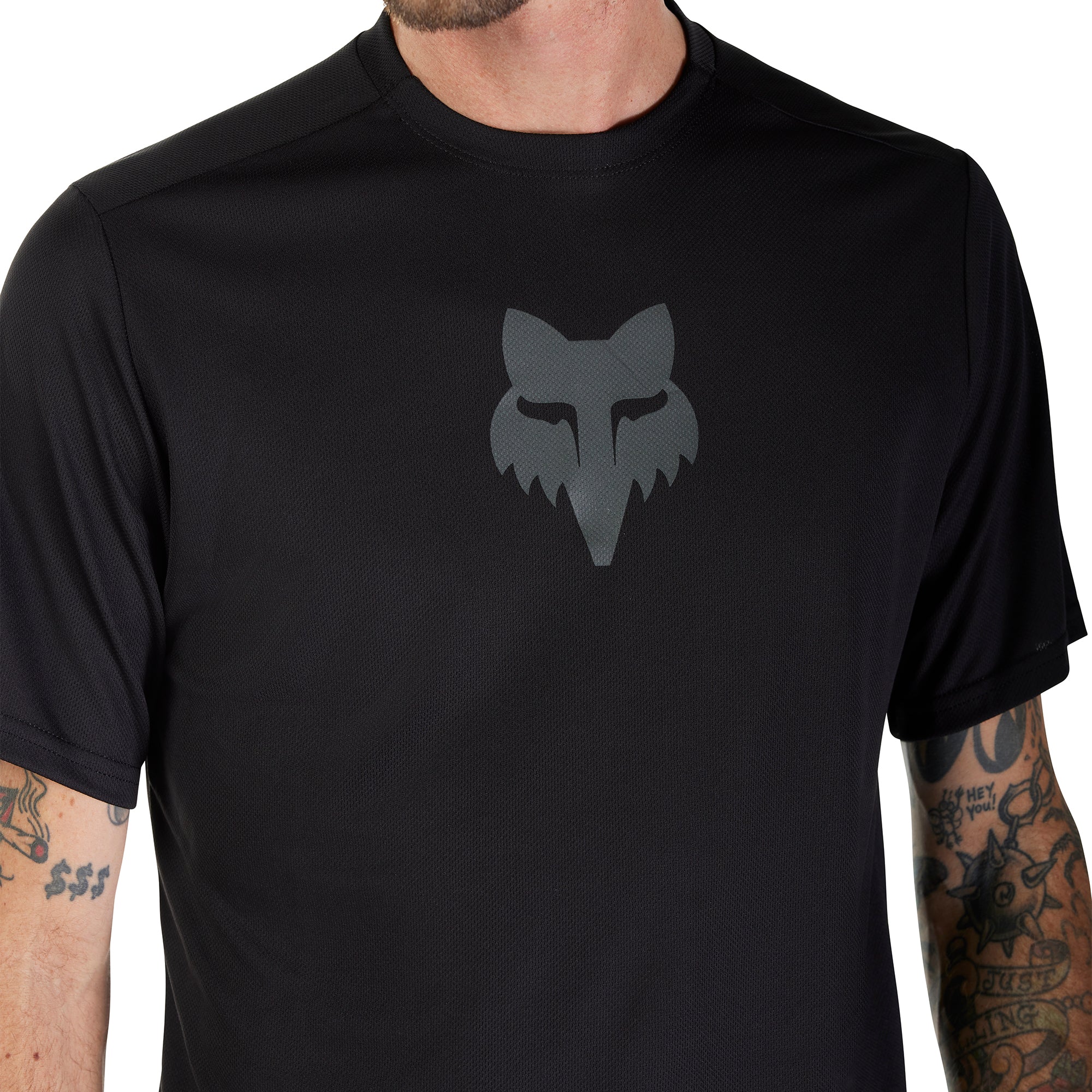 Fox Ranger Fox Head Short Sleeve Mens Cycling Jersey - Black - Image 3