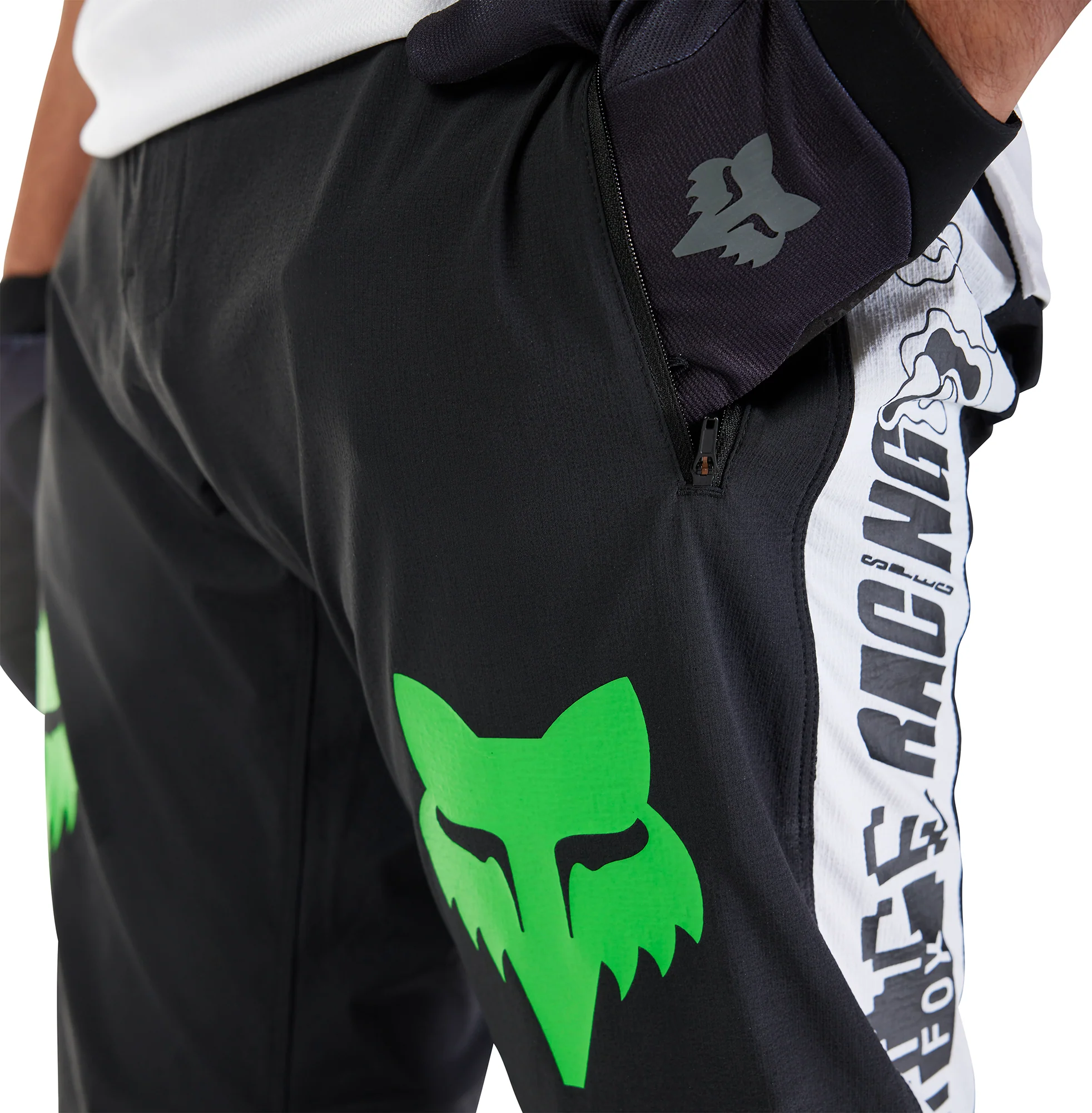 Fox Ranger Grid Mens Cycling Trousers - Black - Image 3
