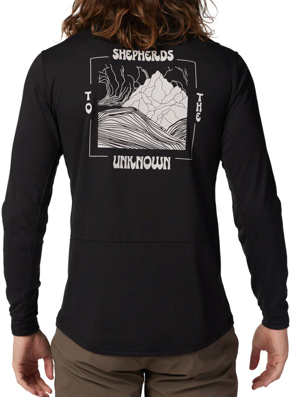 Fox Ranger Shepherds DriRelease Long Sleeve Mens Cycling Jersey - Black - Image 2