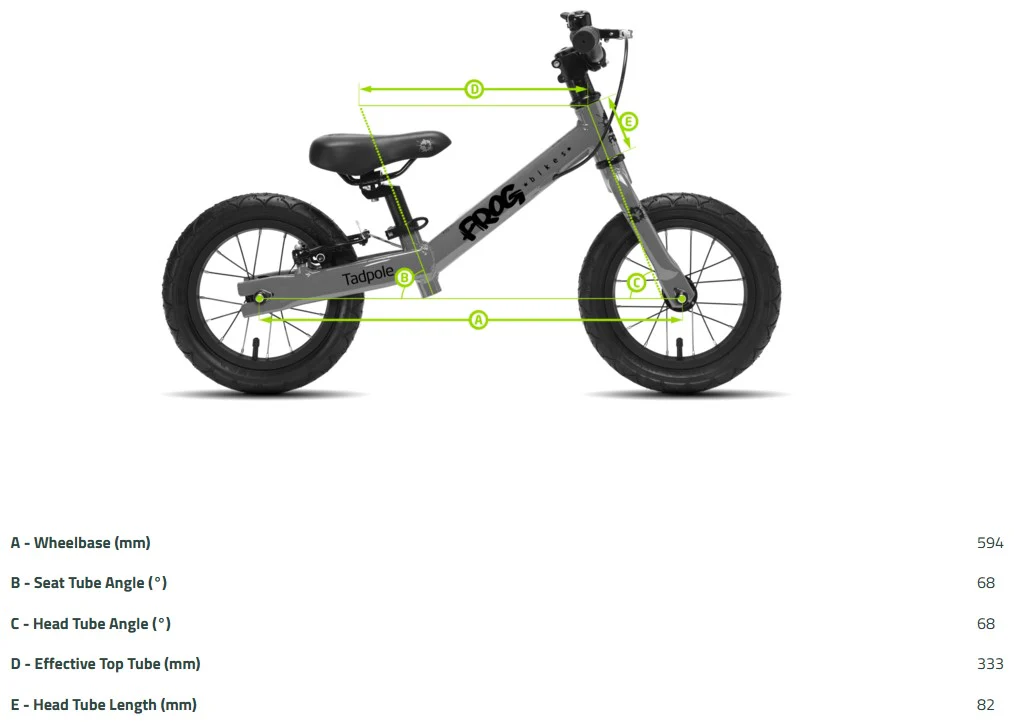 Frog Tadpole Plus 14 Inch Kids Balance Bike 2026 - Green - Image 2
