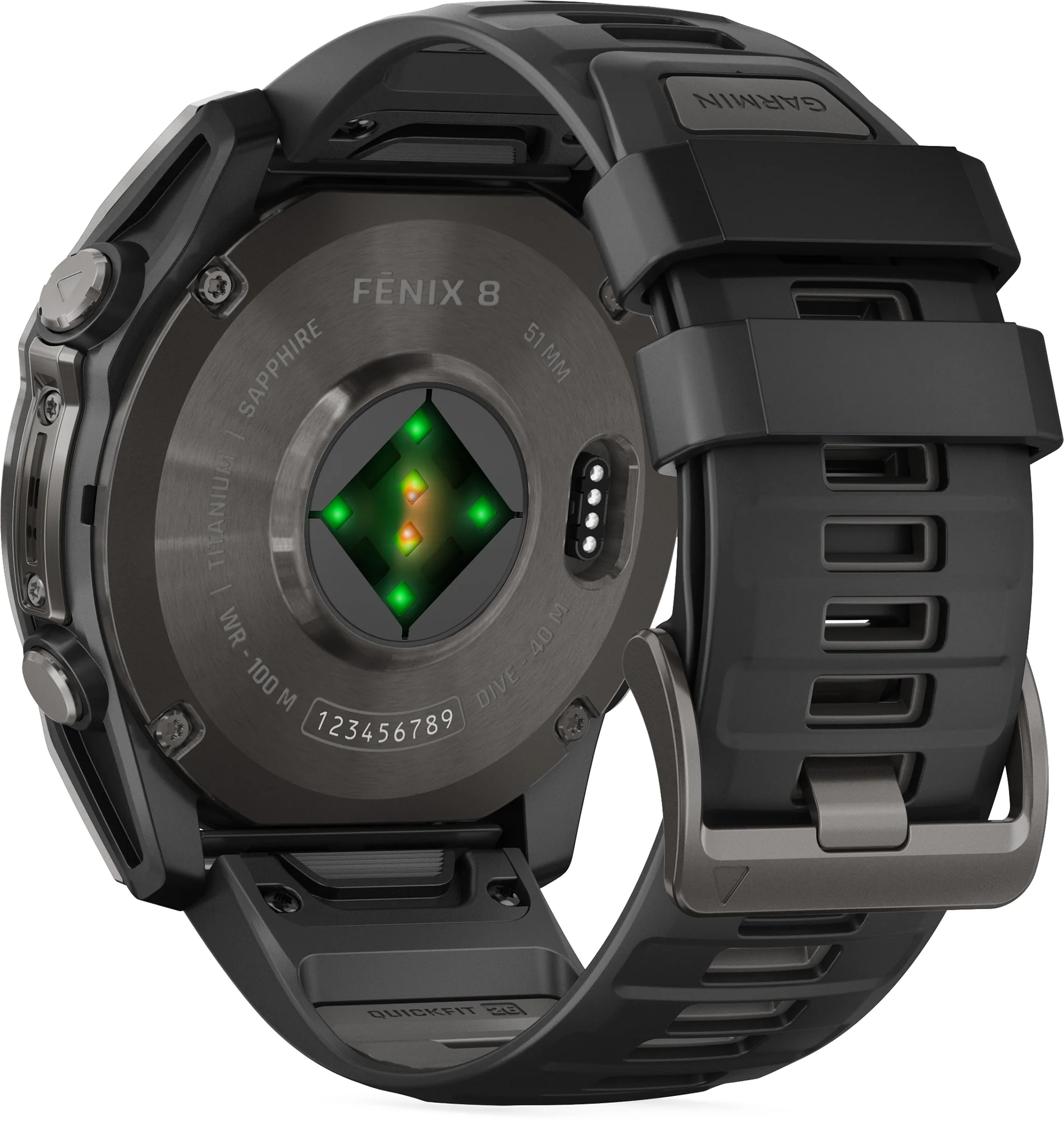 Garmin Fenix 8 AMOLED Sapphire 51mm HRM With GPS Multisport Watch - Grey - Image 2