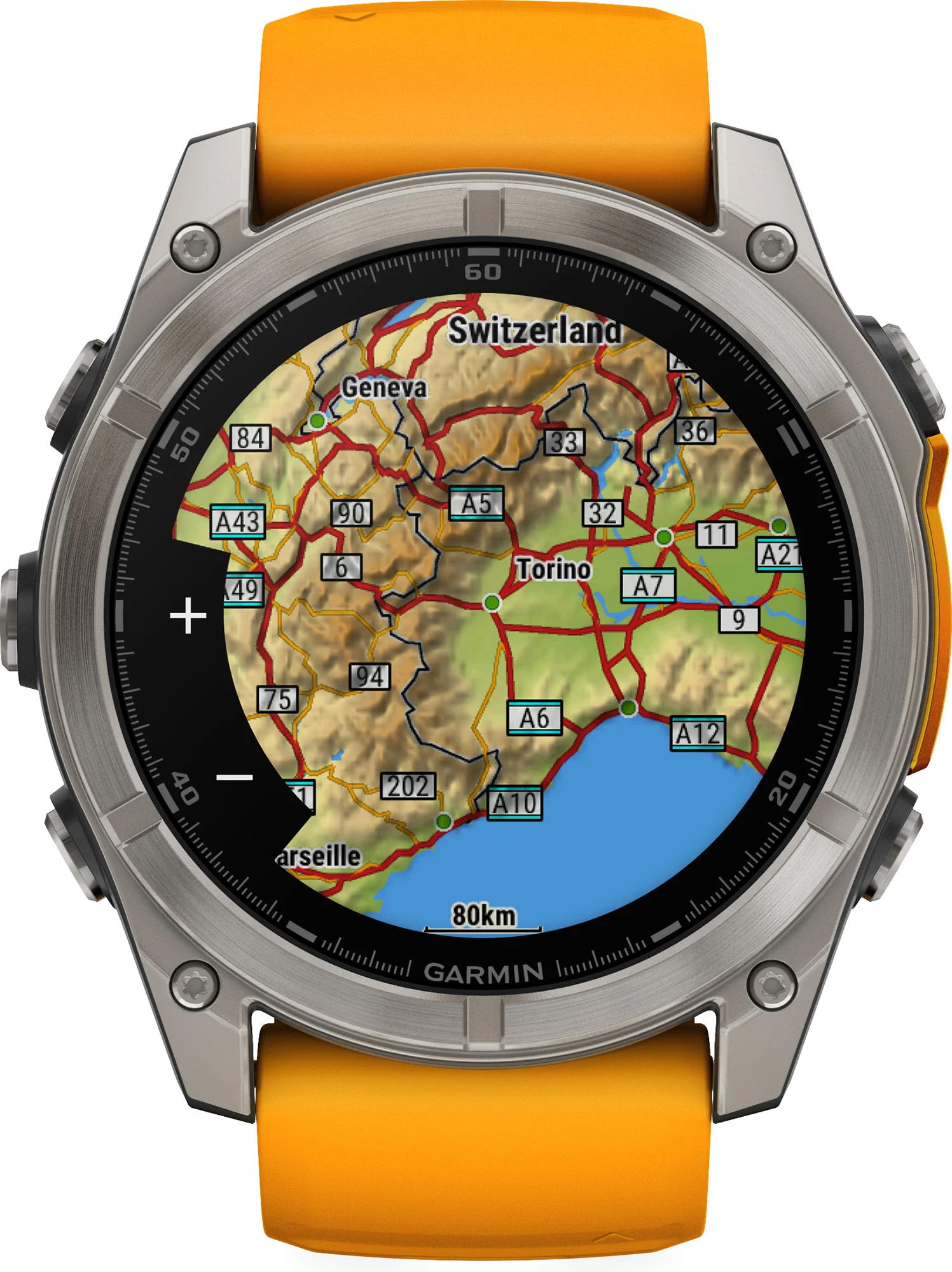 Garmin Fenix 8 AMOLED Sapphire 51mm HRM With GPS Multisport Watch - Orange - Image 4
