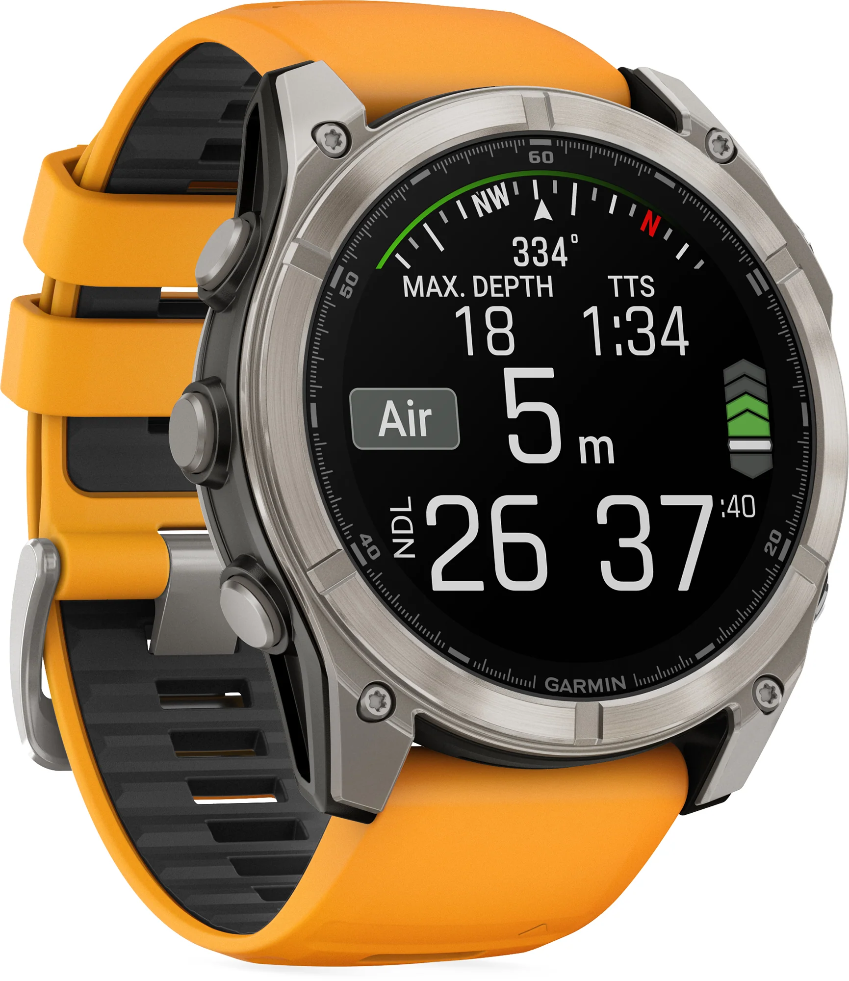 Garmin Fenix 8 AMOLED Sapphire 51mm HRM With GPS Multisport Watch - Orange - Image 5